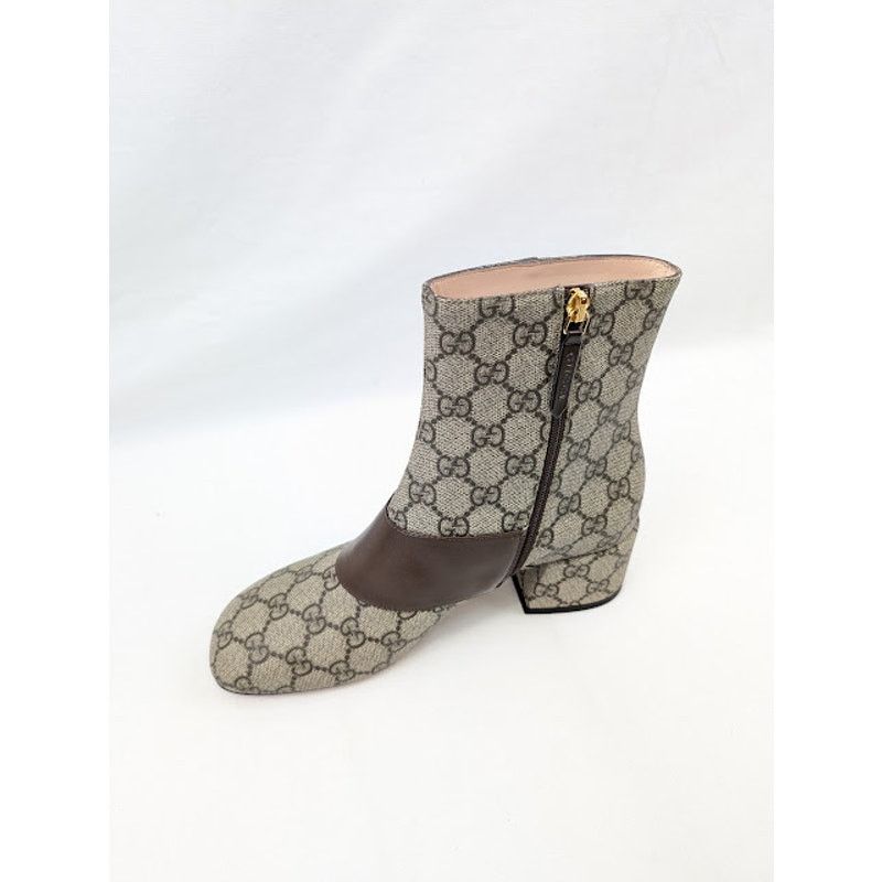 Gucci o1rshd1 T GG Supreme Malaga Kid Boots in Beige Ebony/N.Acero Size US 6.5 / IT 36.5 - 8 Thumbnail