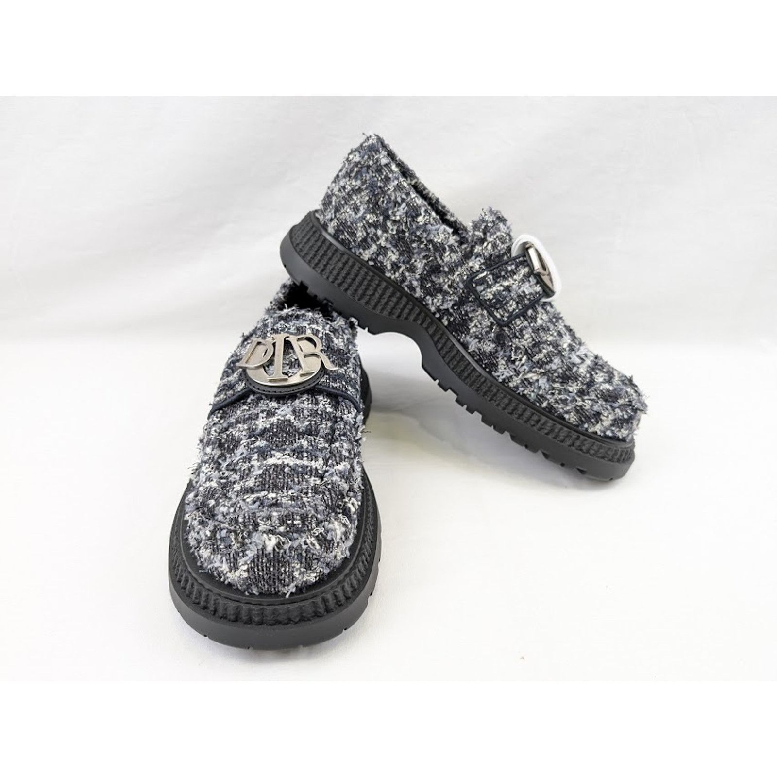 Dior o1rshd1 Buffalo Loafers Fabric in Navy Blue Size US 11 / EU 44 - 15 Thumbnail