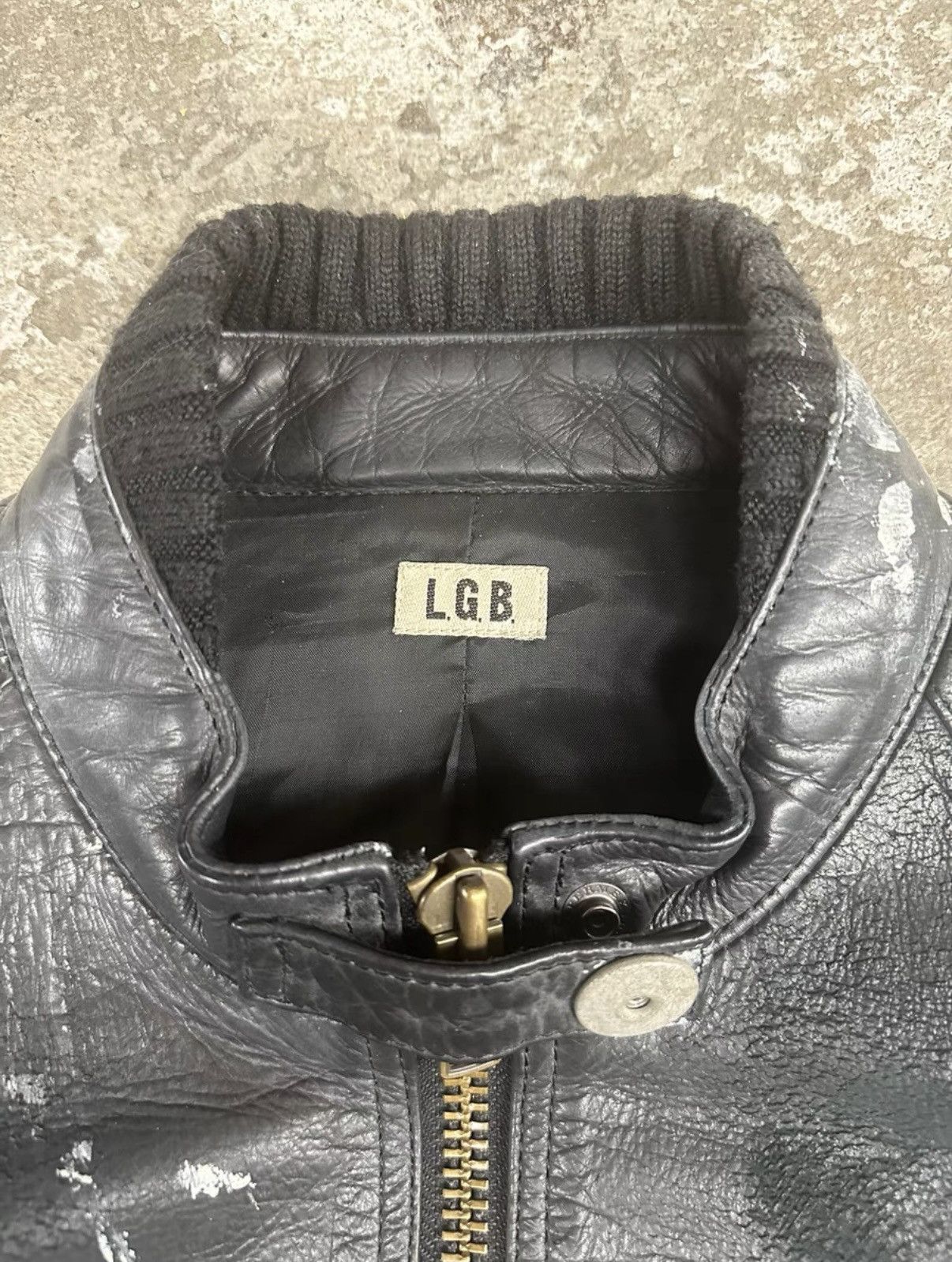 Le Grande Bleu (L.G.B.) LGB Bono Rider Cow Leather Jacket Size US XXS / EU 40 - 3 Thumbnail
