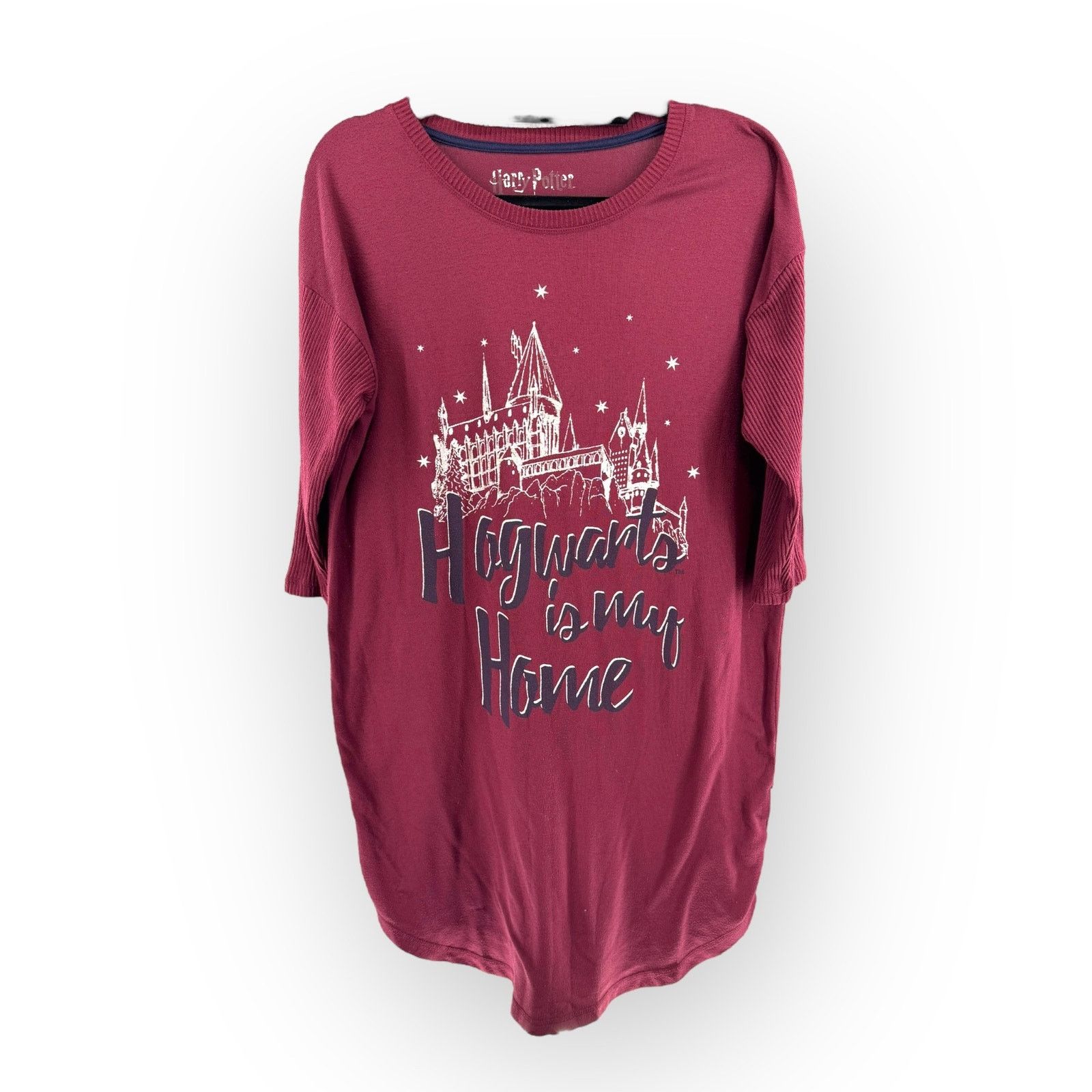 Universal Studios Harry Potter Hogwarts Is My Home Sleep Shirt Burgundy M Size M / US 6-8 / IT 42-44 - 2 Thumbnail