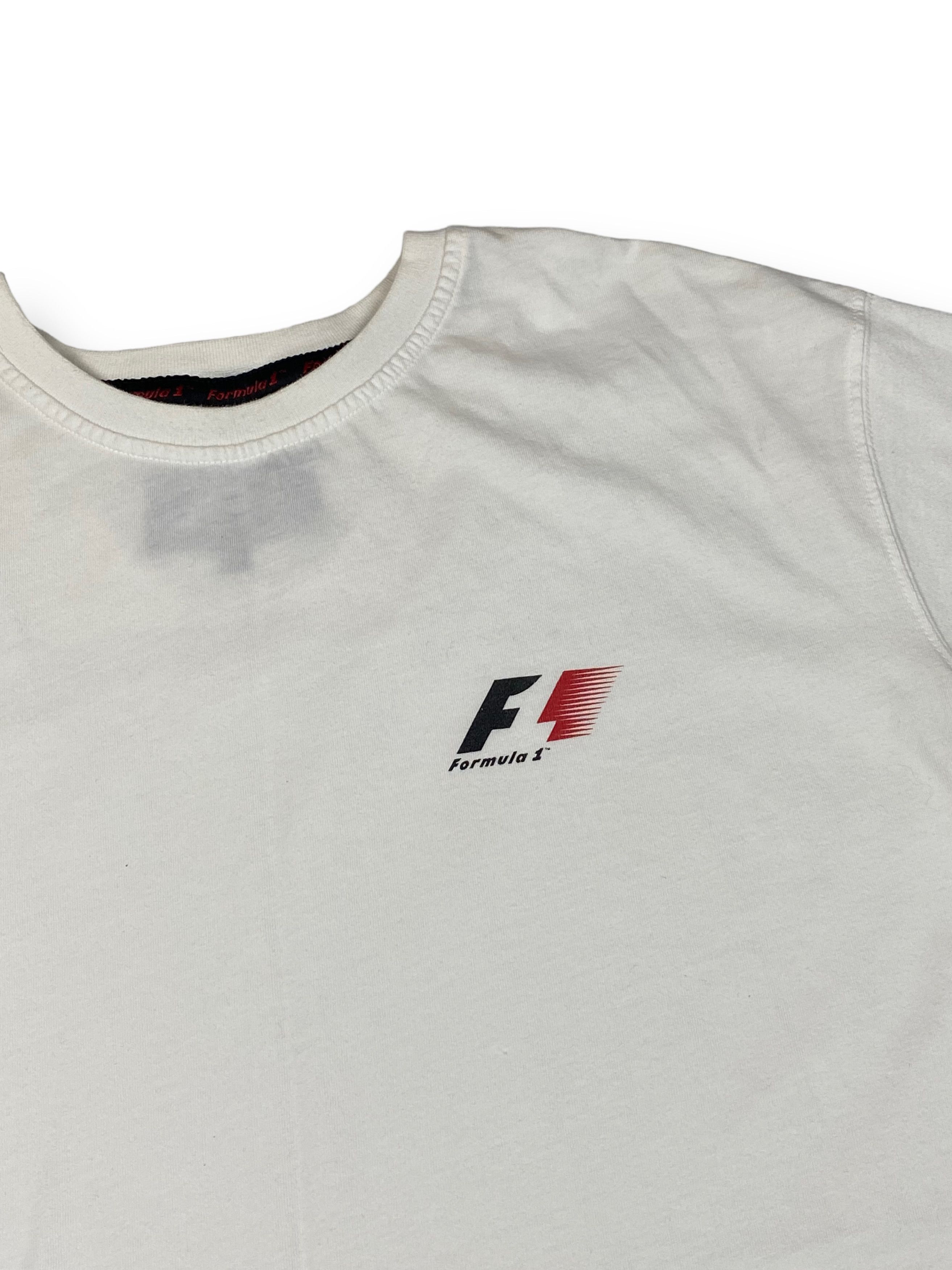 Formula 1 Vintage FORMULA ONE White Big Logo T-Shirt Y2k M634 Size US M / EU 48-50 / 2 - 4 Thumbnail