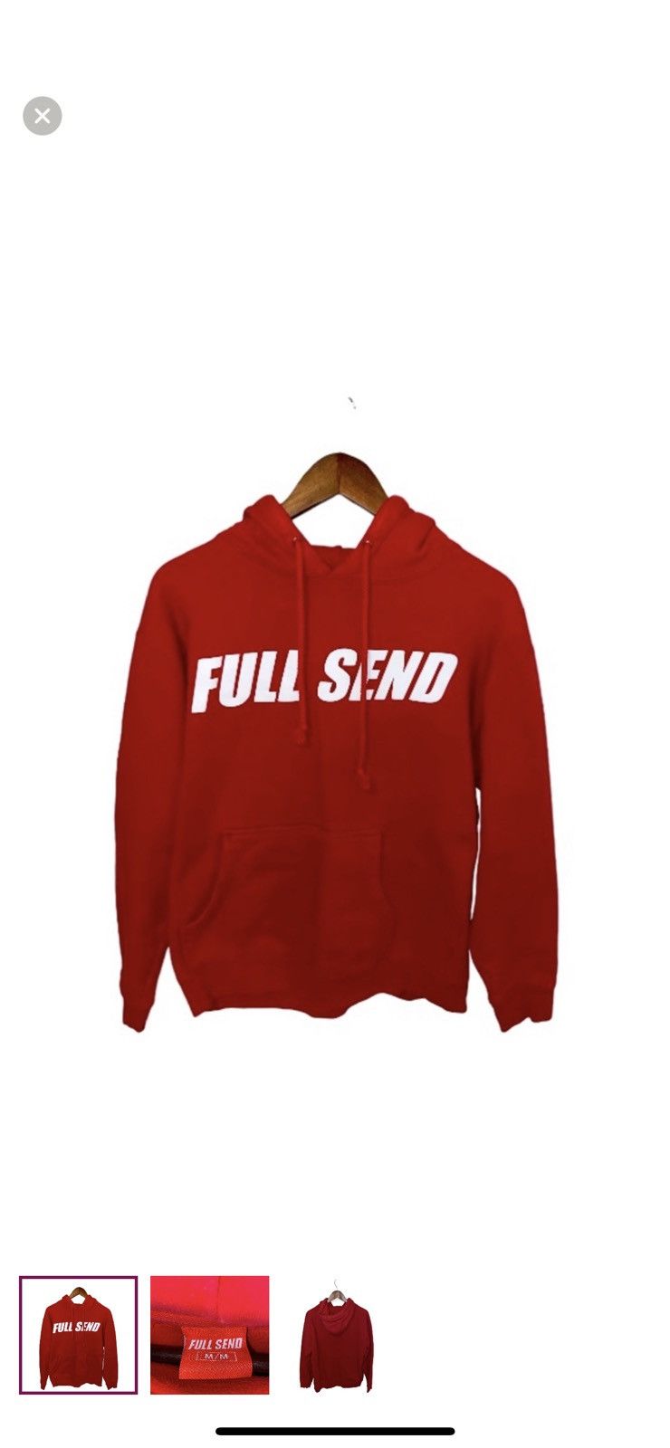 image of Full Send By Nelk Boys Full Send By Nelk Hoodie in Red, Men's (Size Medium)