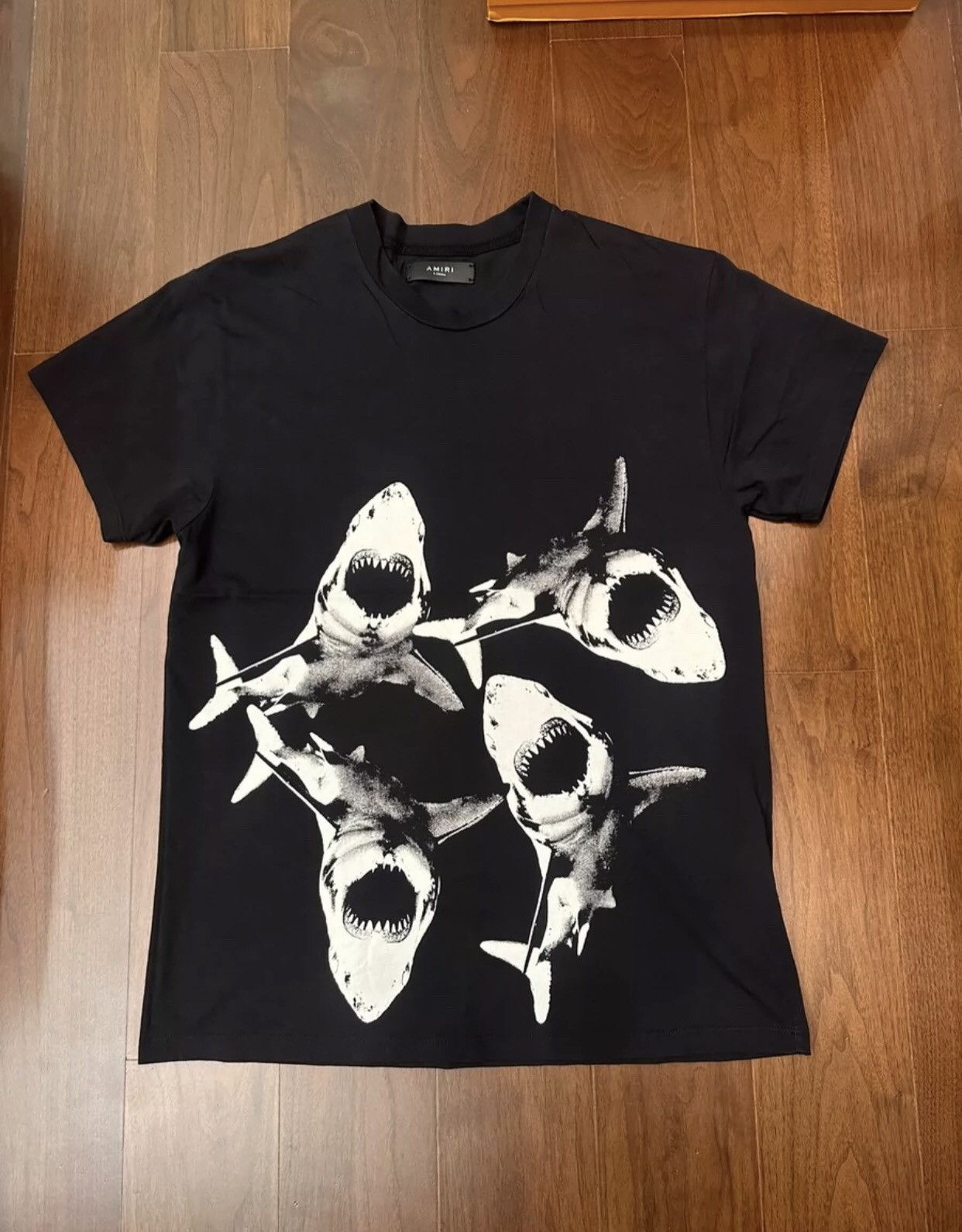 Amiri Amiri Shark Printed Short Sleeve T-shirt | Grailed
