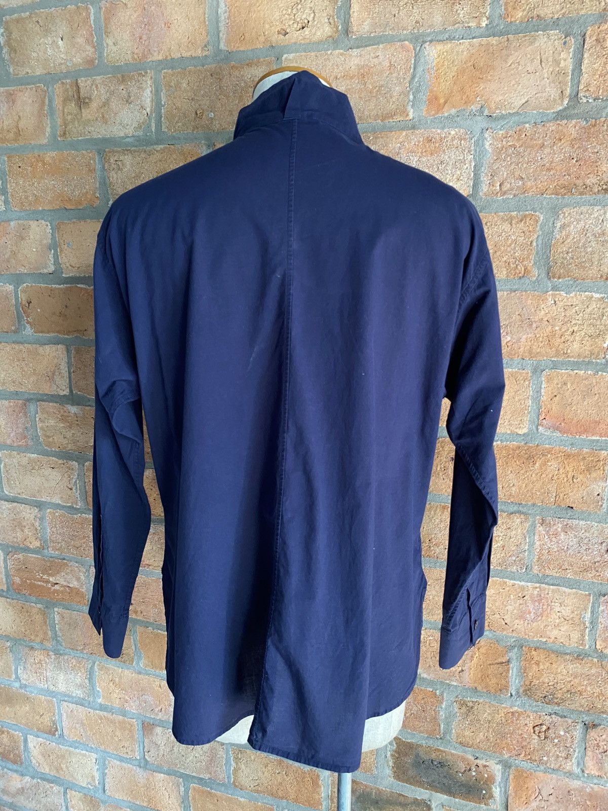 Y's Y's Yohji Yamamoto Blue Mandarin Collar Shirt Size US M / EU 48-50 / 2 - 9 Thumbnail