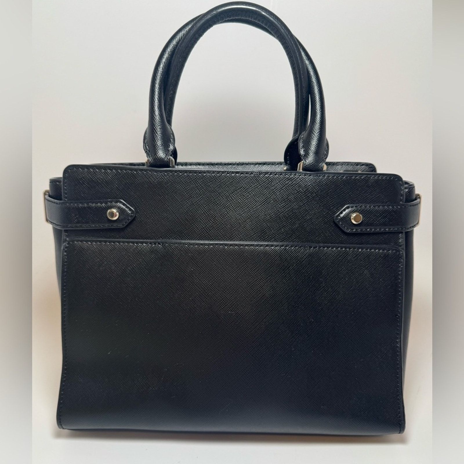 Kate Spade Kate Spade Large Staci Satchel Black Crossgrain Leather Size ONE SIZE - 2 Thumbnail