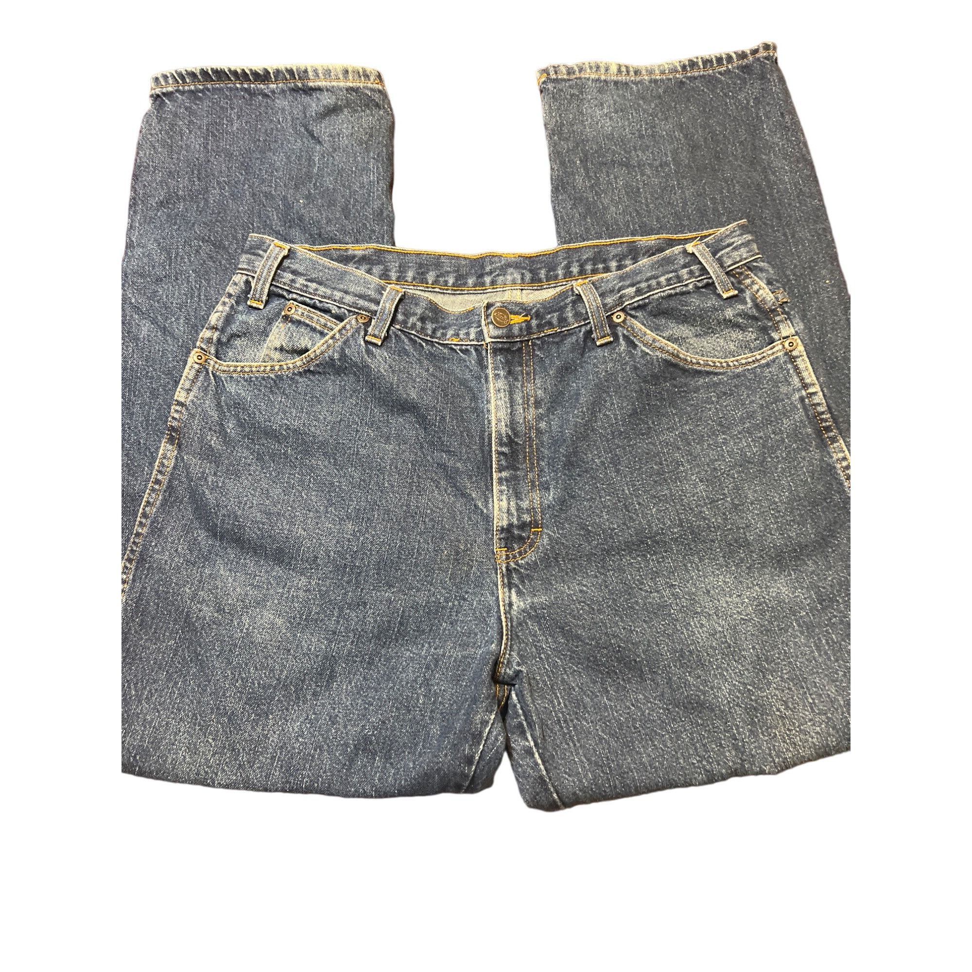 Dickies Vintage Dickies Blue Denim Jeans Relaxed Fit No Size Tag See Size US 35 - 1 Thumbnail