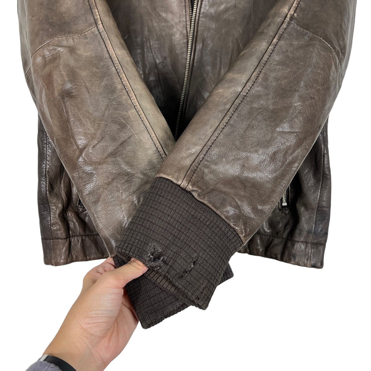 14th Addiction 🔥 NANO JOURNAL STANDARD GOAT SKIN BLOUSON LEATHER JACKET Size US M / EU 48-50 / 2 - 13 Thumbnail
