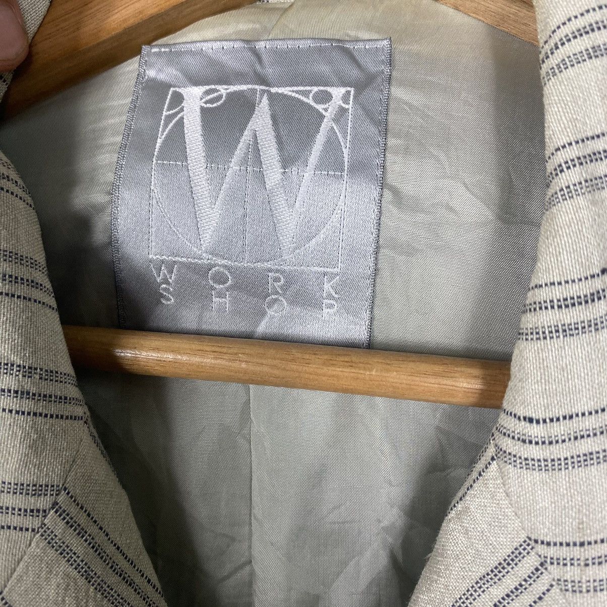 Yohji Yamamoto 🔥 WORK SHOP YOHJI YAMAMOTO STRIPE LINEN JACKET Size US M / EU 48-50 / 2 - 11 Thumbnail