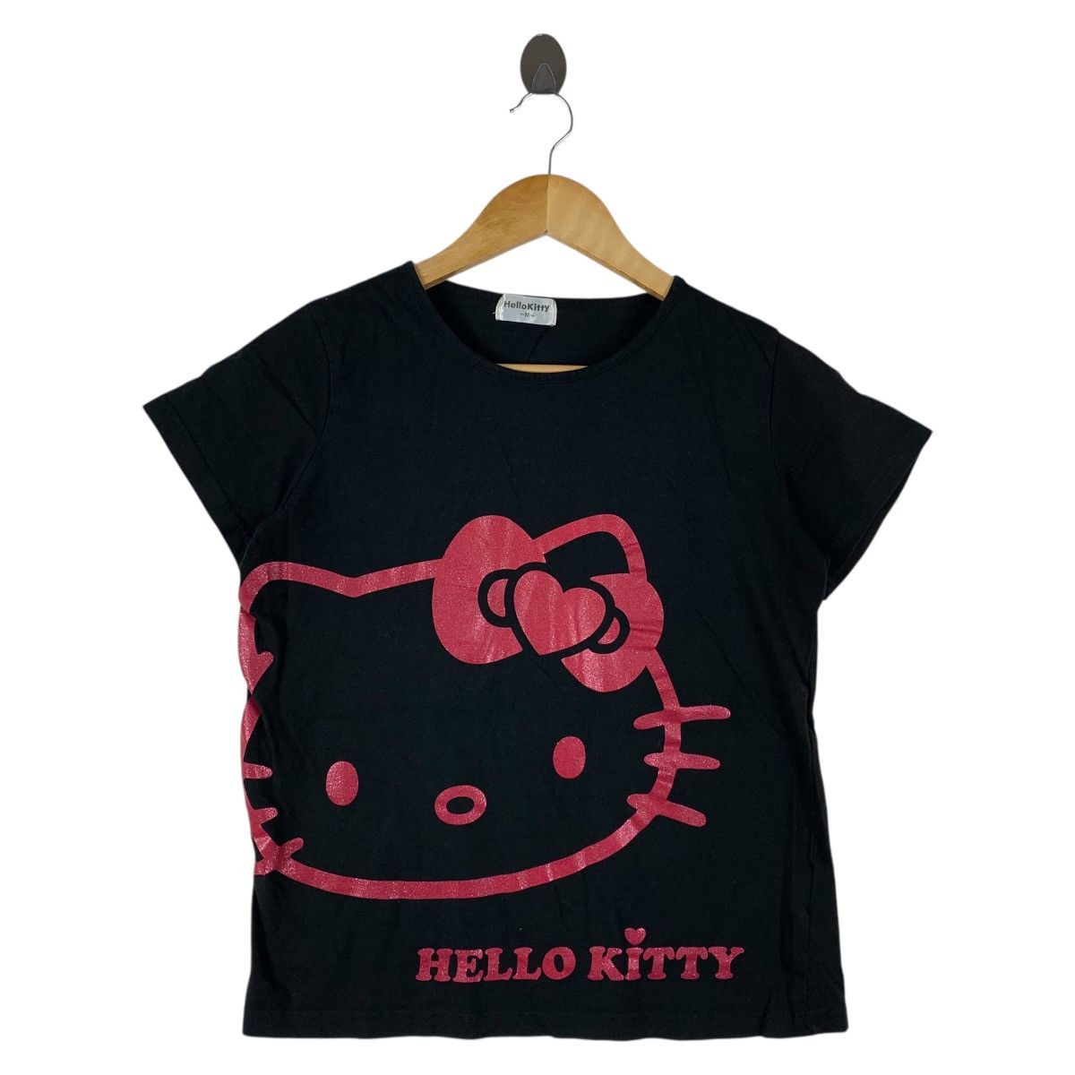 Anime Official Sanrio Hello Kitty Pink Glitter Graphic Tee Size US M / EU 48-50 / 2 - 1 Thumbnail