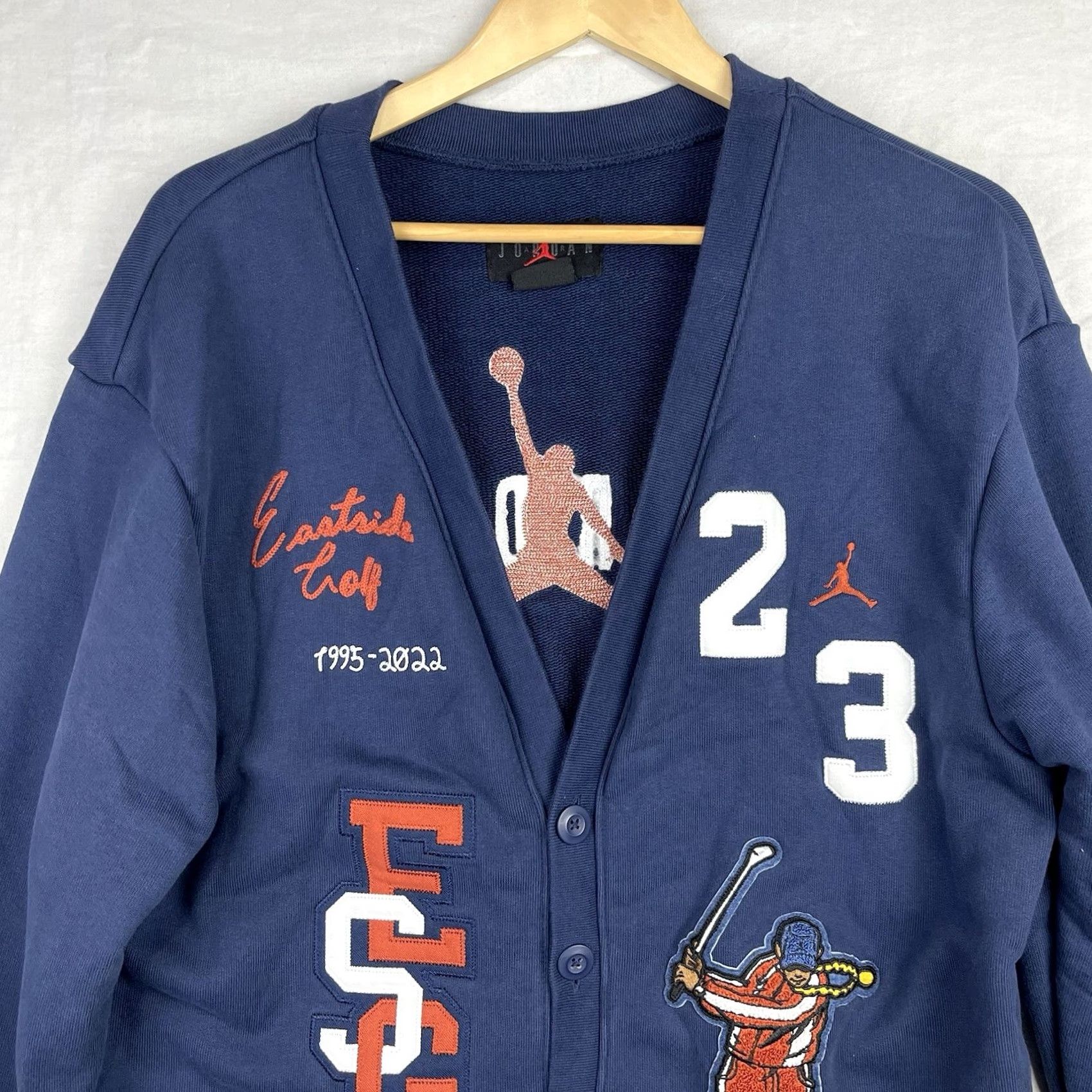 Jordan Brand Jordan Cardigan Sweater Mens Small Navy Nike DV5430-410 Eastside Golf Streetwear Size US S / EU 44-46 / 1 - 4 Thumbnail