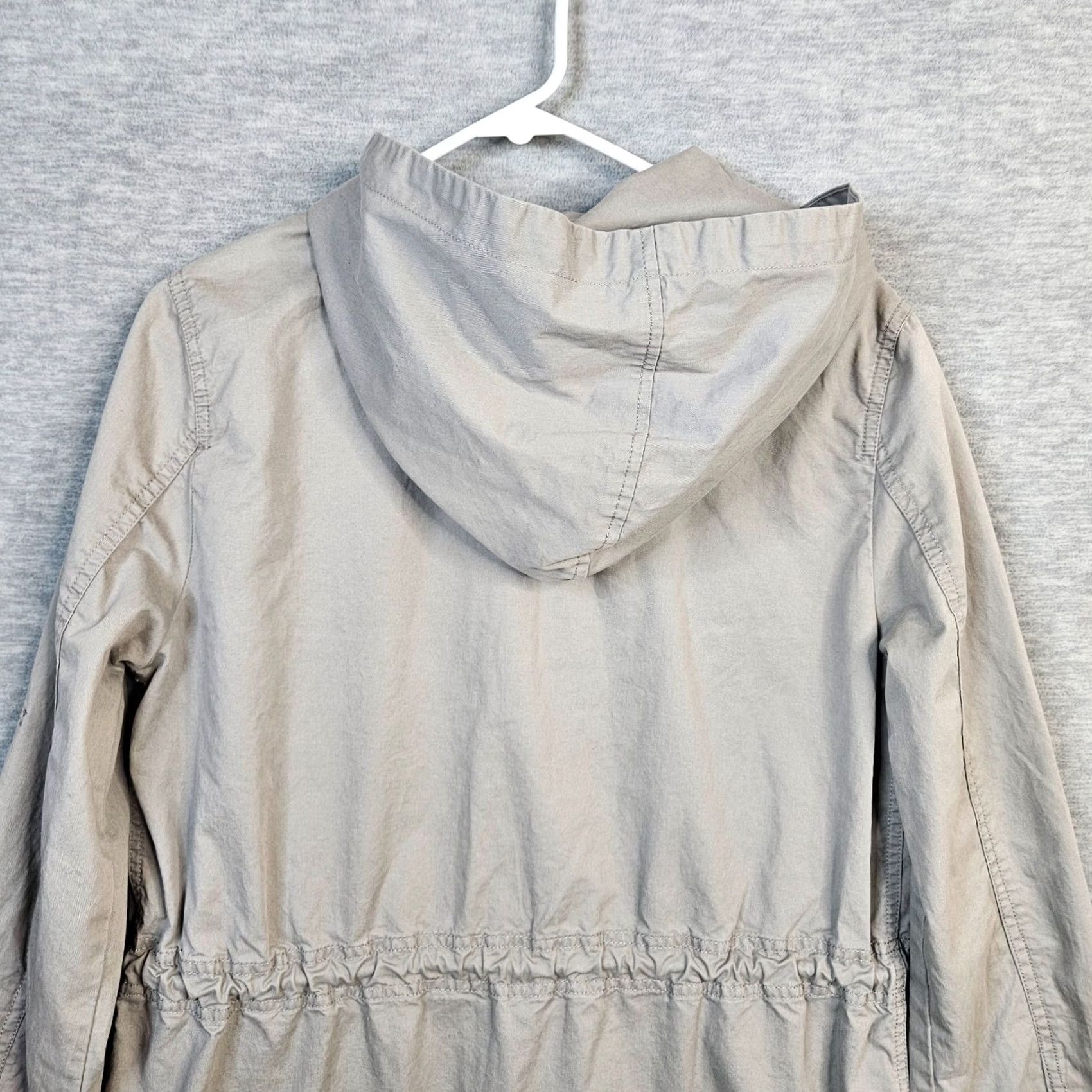 Vintage Life in progress Jacket Women's Solid Cotton Grey Unlined Size M Size M / US 6-8 / IT 42-44 - 3 Thumbnail
