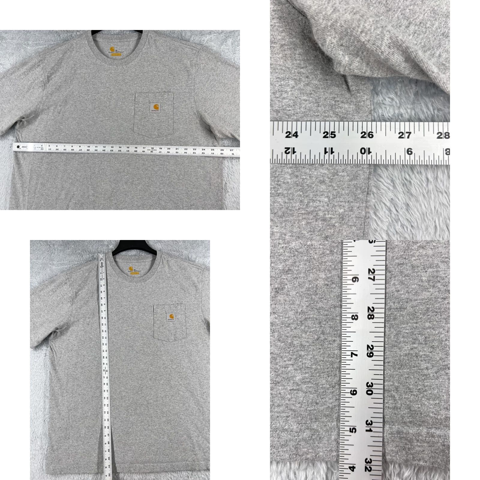 Carhartt Carhartt Shirt Men XL Gray Short Sleeve Crew Cotton Pocket Workwear Size US XL / EU 56 / 4 - 8 Thumbnail
