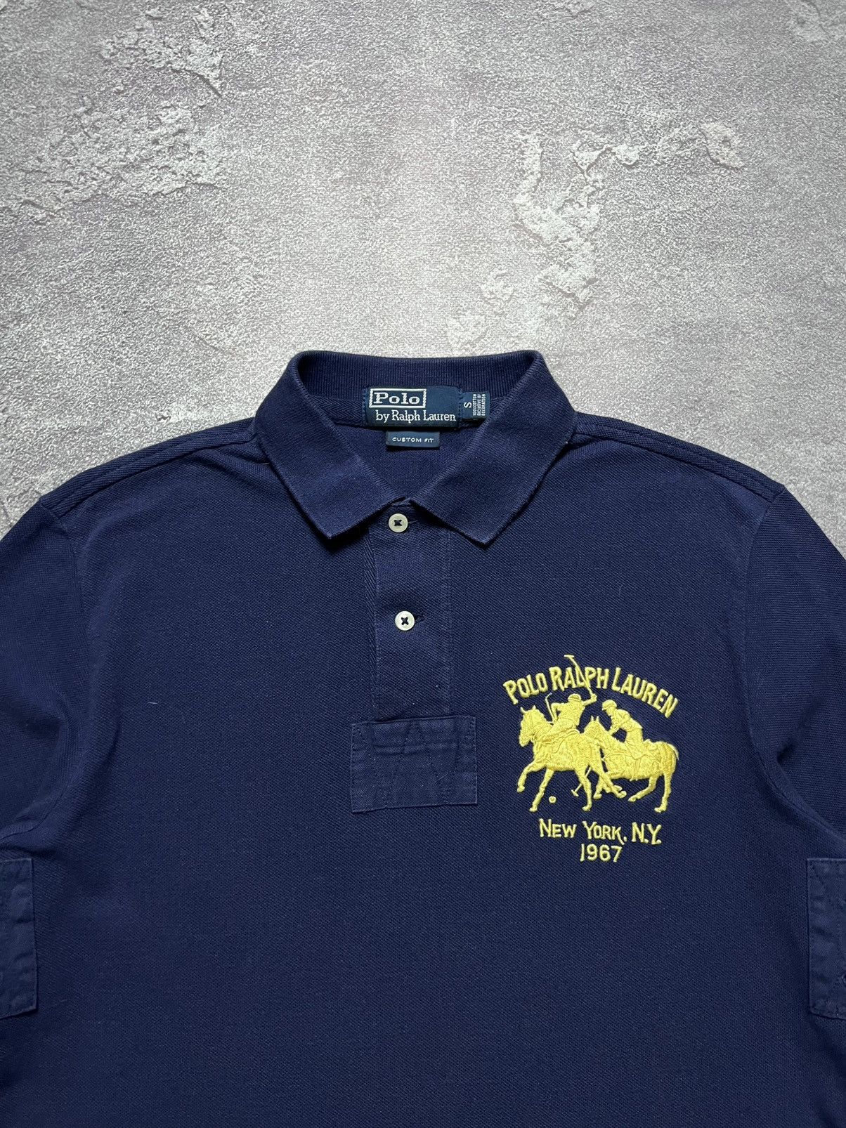 Polo Ralph Lauren 90x Vintage Ralph Lauren Rugby #2 Stripe Big Pony Chief Keef Size US S / EU 44-46 / 1 - 2 Thumbnail