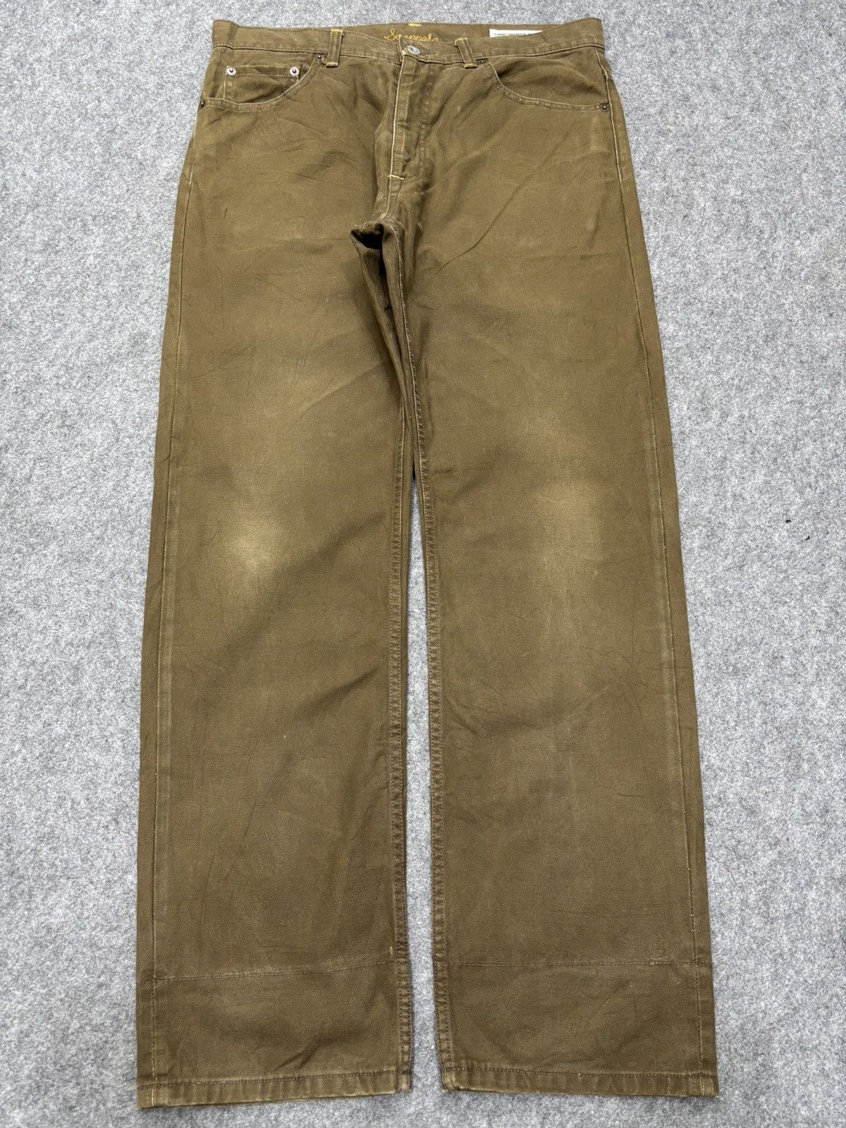 Japanese Brand 💥Japan Minimalist💥Scanner Fundamental Cinch Back Denim F664 Size US 34 / EU 50 - 21 Thumbnail