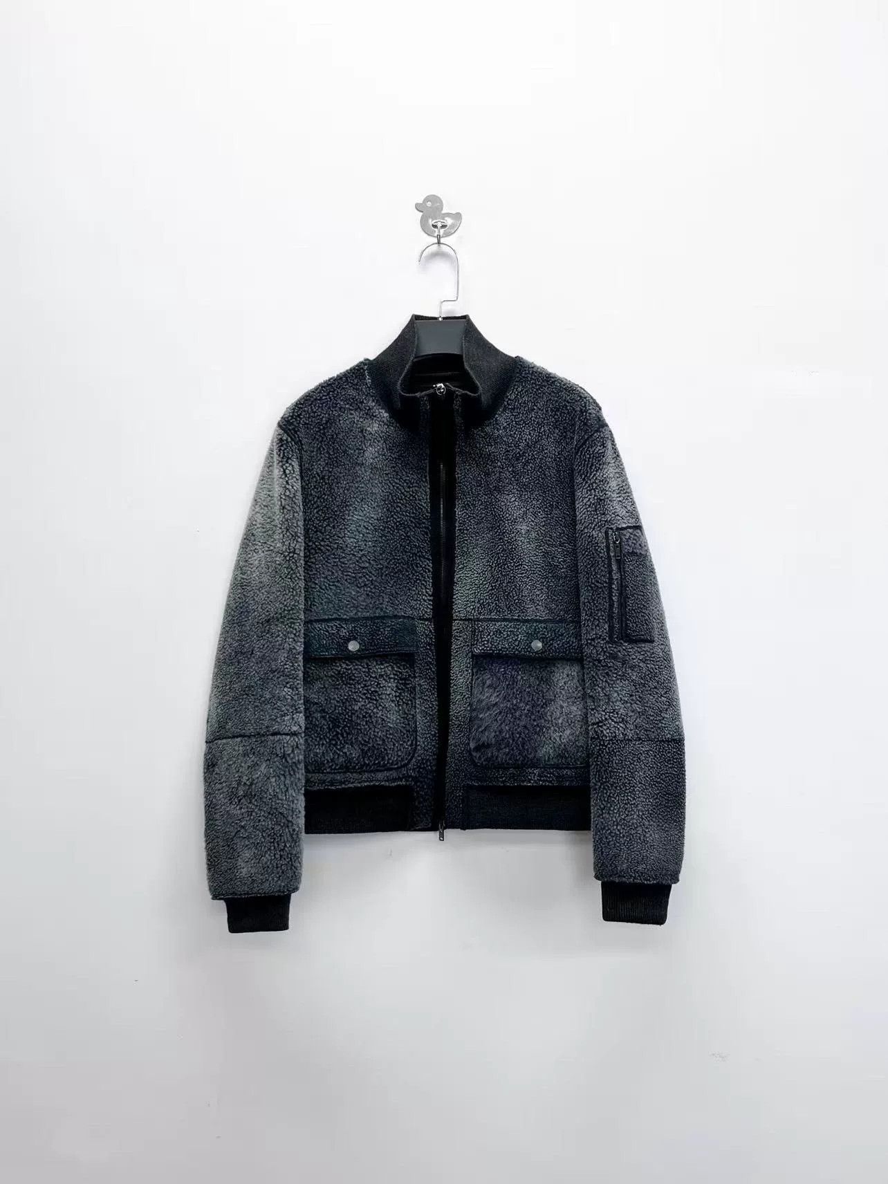 Lanvin lanvin black gray leather flight jacket Size US L / EU 52-54 / 3 - 1 Thumbnail