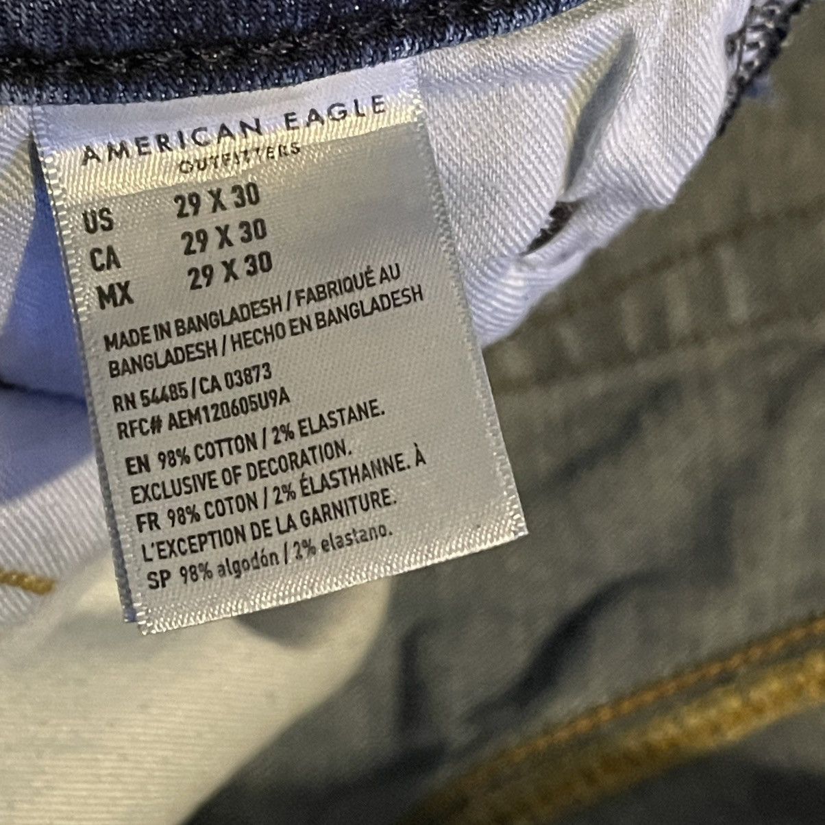 American Eagle Outfitters American Eagle Original Straight Airflex+ Jeans Mens 29x30 Size US 29 - 3 Thumbnail