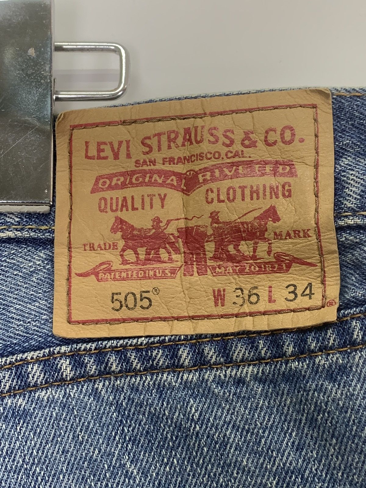 Levi's Vintage Clothing × Vintage Vintage 505 Levis Denim Size US 36 / EU 52 - 14 Thumbnail