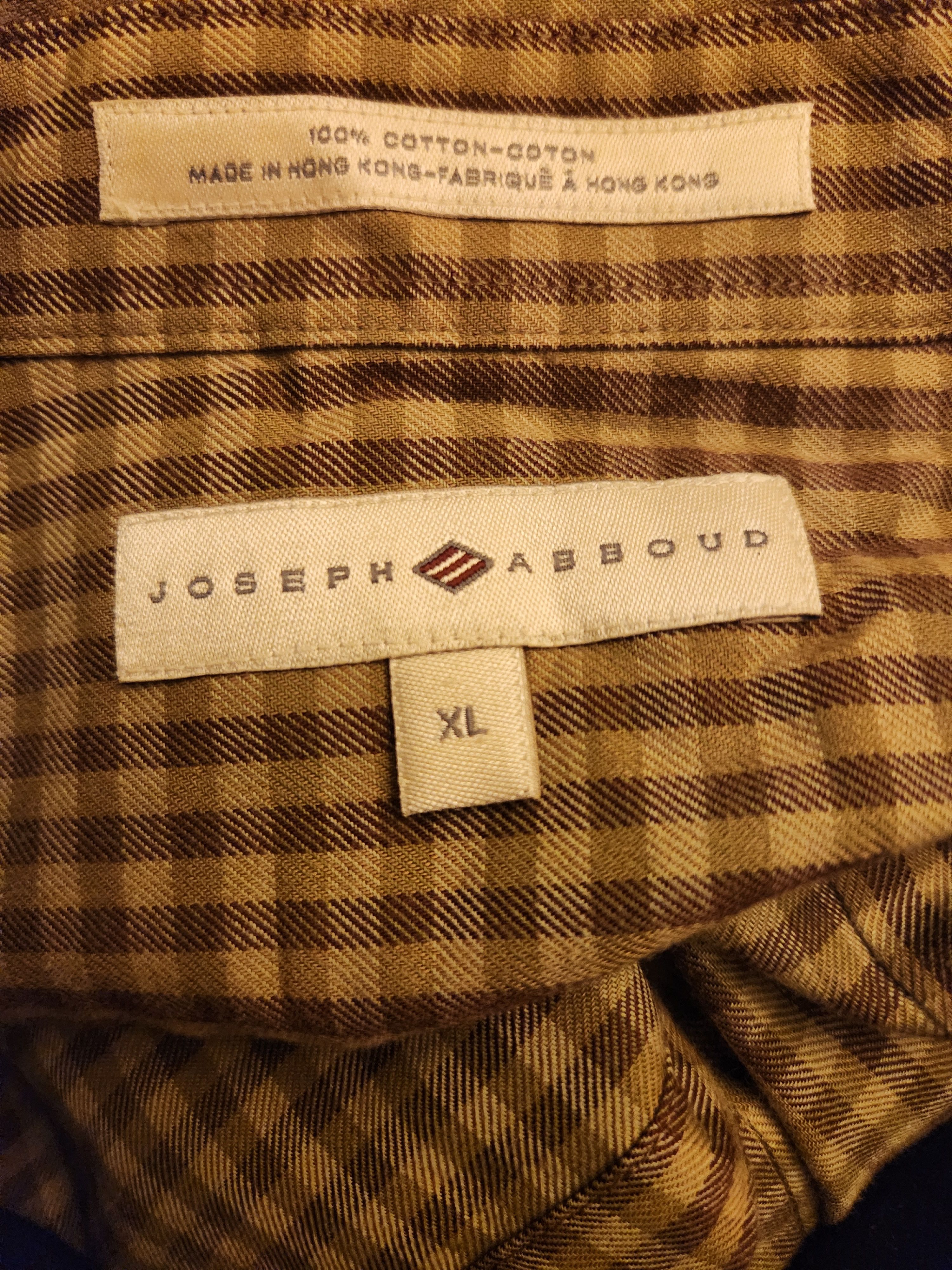 Joseph Abboud Lot of 2 Vintage 100% Cotton Shirts Size US XL / EU 56 / 4 - 4 Thumbnail