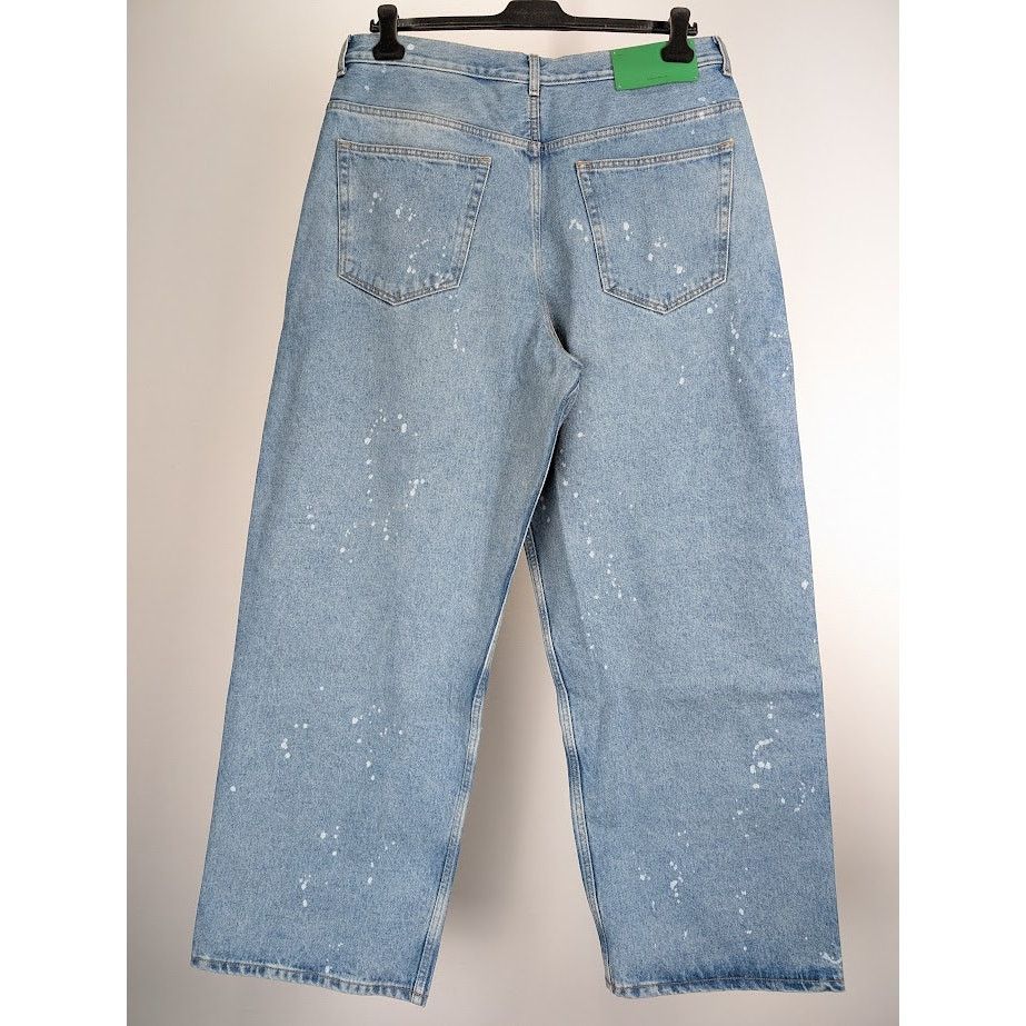 Off-White o1rshd1 Paint Wide Leg Tapered Jeans in Blue Size US 36 / EU 52 - 10 Thumbnail