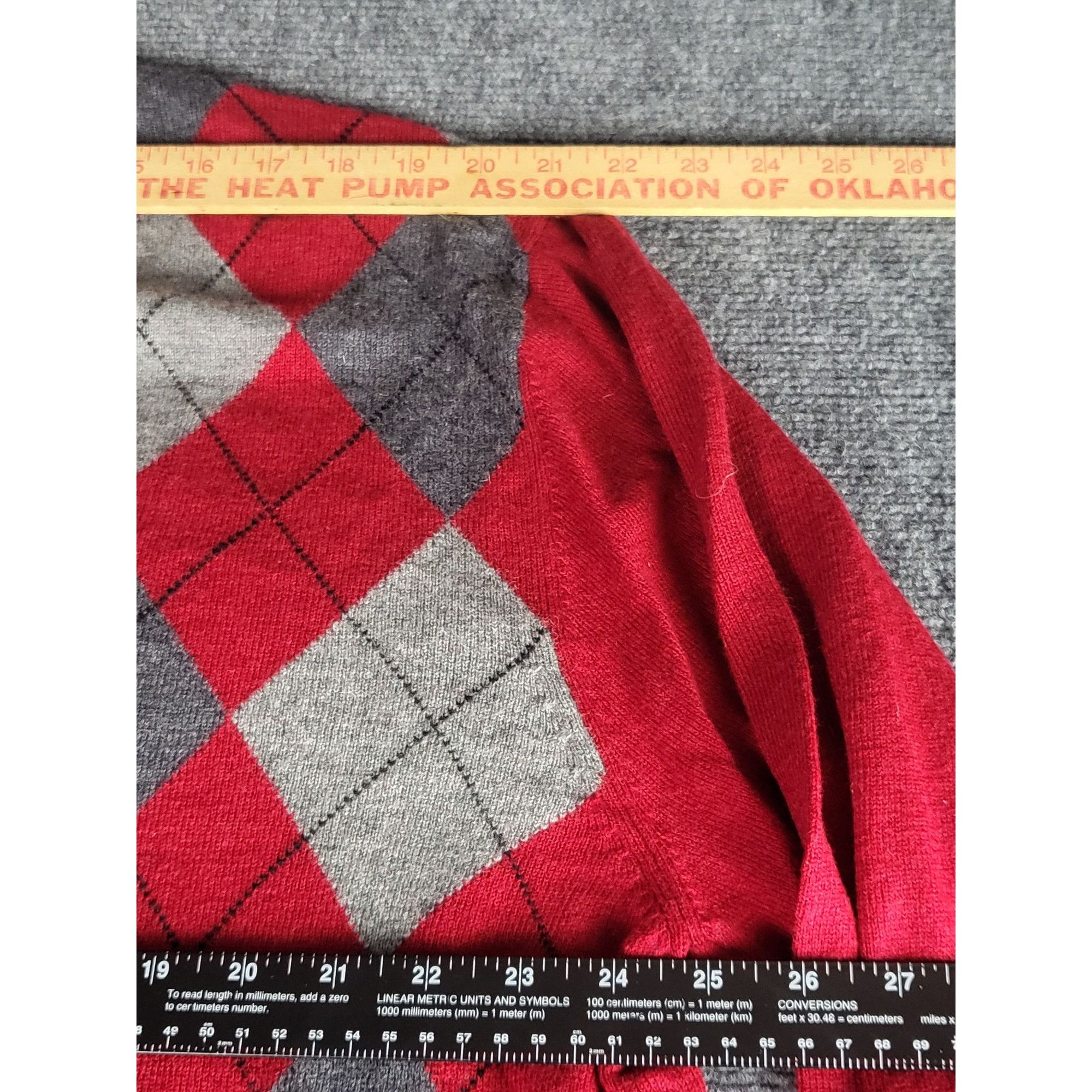Jos. A. Bank Jos. A Bank Lambswool Blend Argyle Crewneck Sweater Mens L R Size US L / EU 52-54 / 3 - 4 Thumbnail
