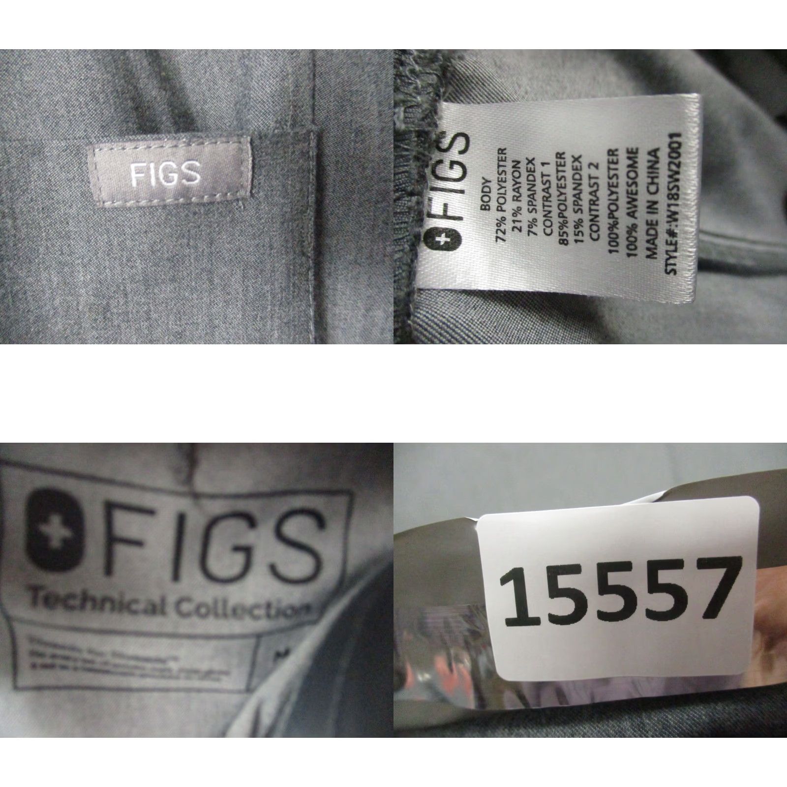 Vintage Figs Technical Collection Set Medium Gray Cargo Top Bottoms 2 Piece Unisex M Gray 2 Piece Set Size US M / EU 48-50 / 2 - 10 Thumbnail
