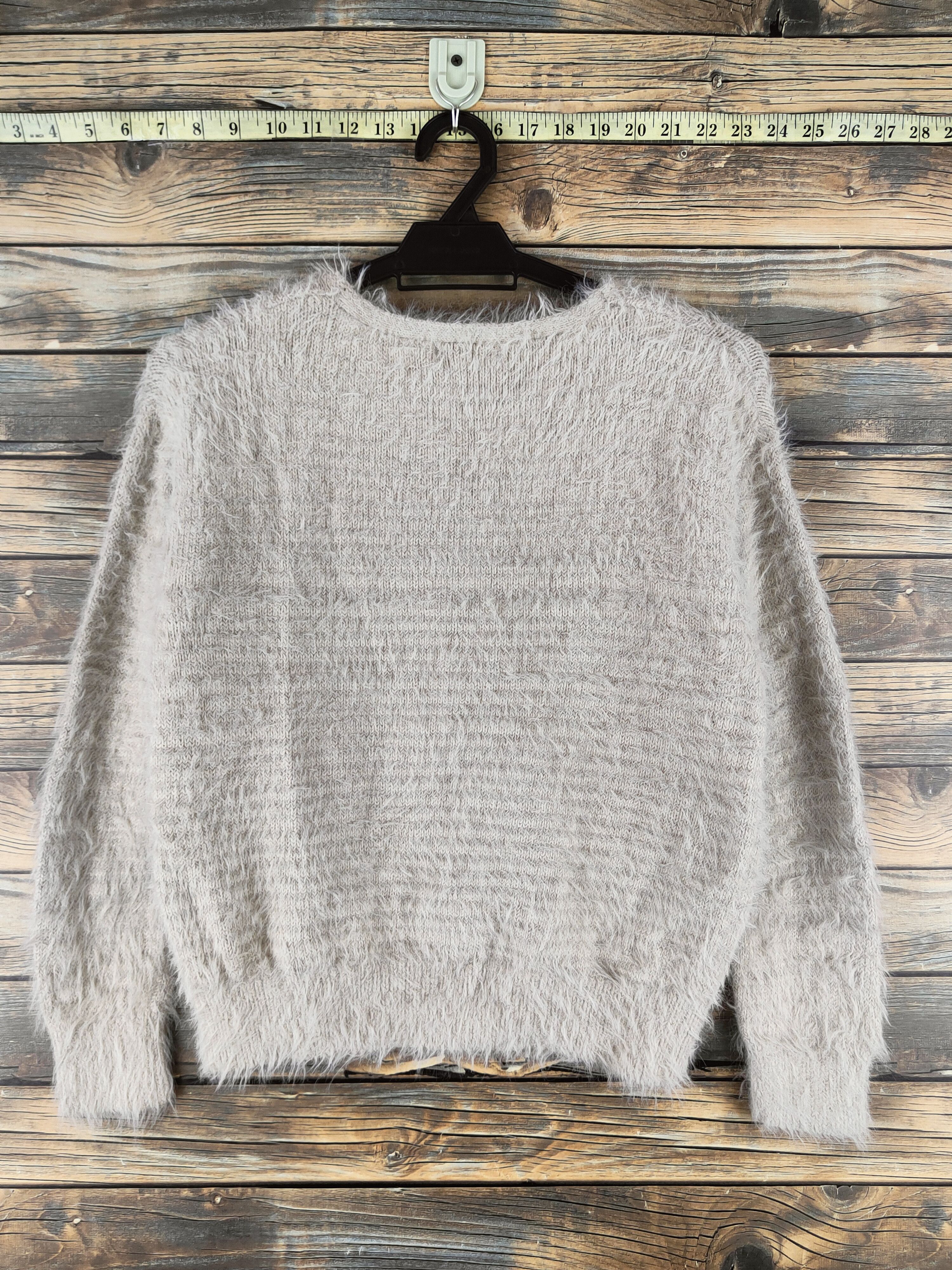 Japanese Brand DL Te Chici Terrasse Beige Fur Mohair Knitwear #46-450 Size XS / US 0-2 / IT 36-38 - 7 Thumbnail