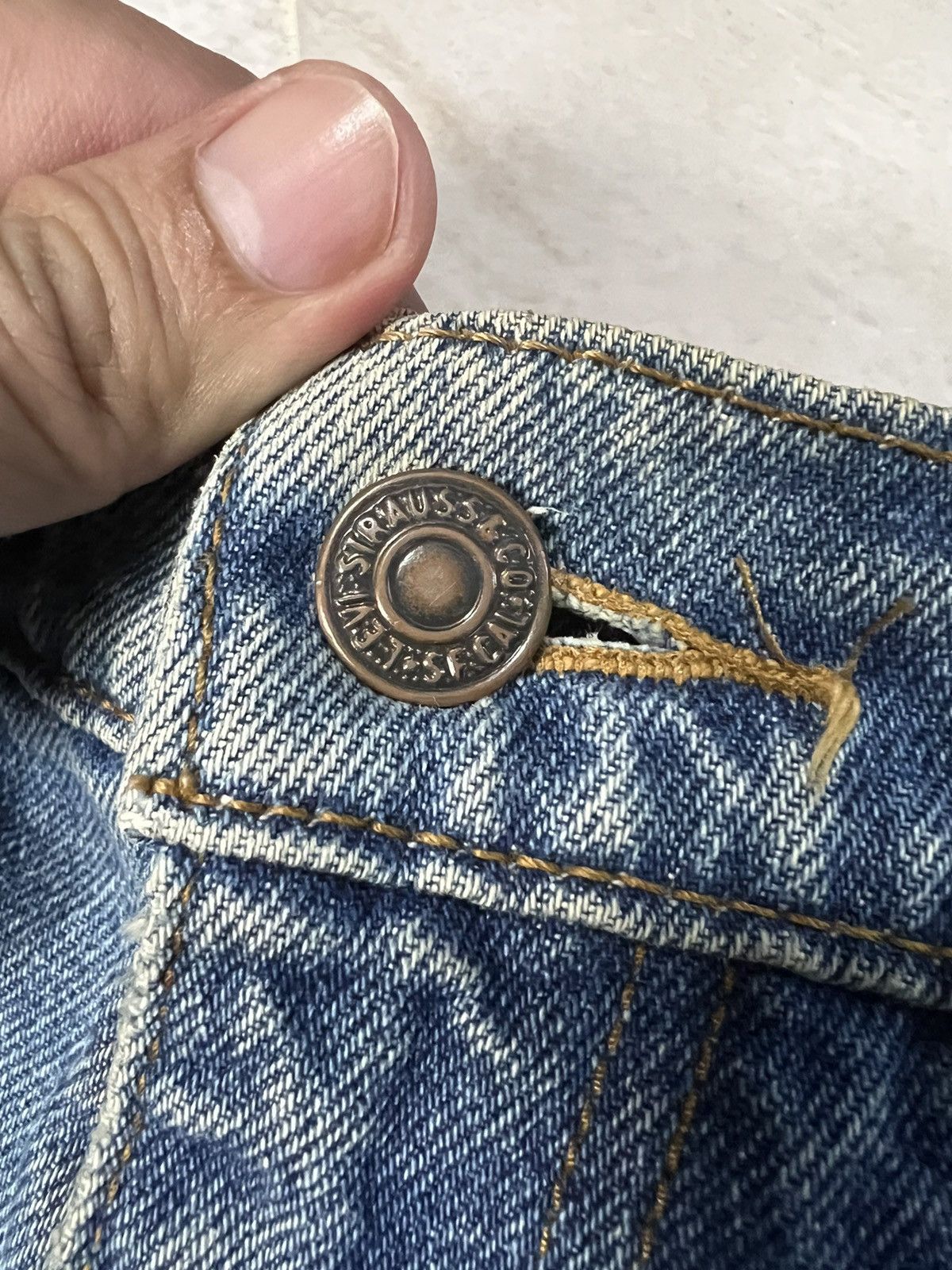 Levi's Vintage Levis 210 Orange Tag Mud Wash Distressed Jeans Size US 28 / EU 44 - 10 Thumbnail