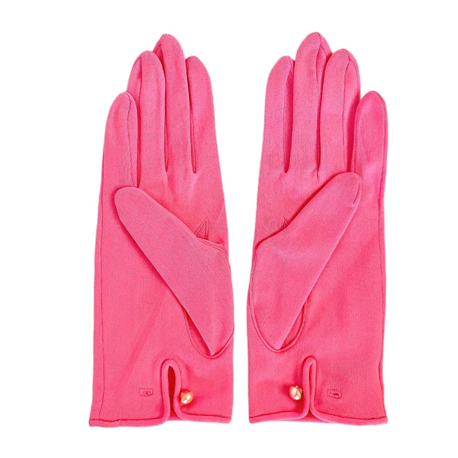 Vintage Vintage Pink Wrist Gloves Shorties - Made in Japan Size ONE SIZE - 3 Thumbnail
