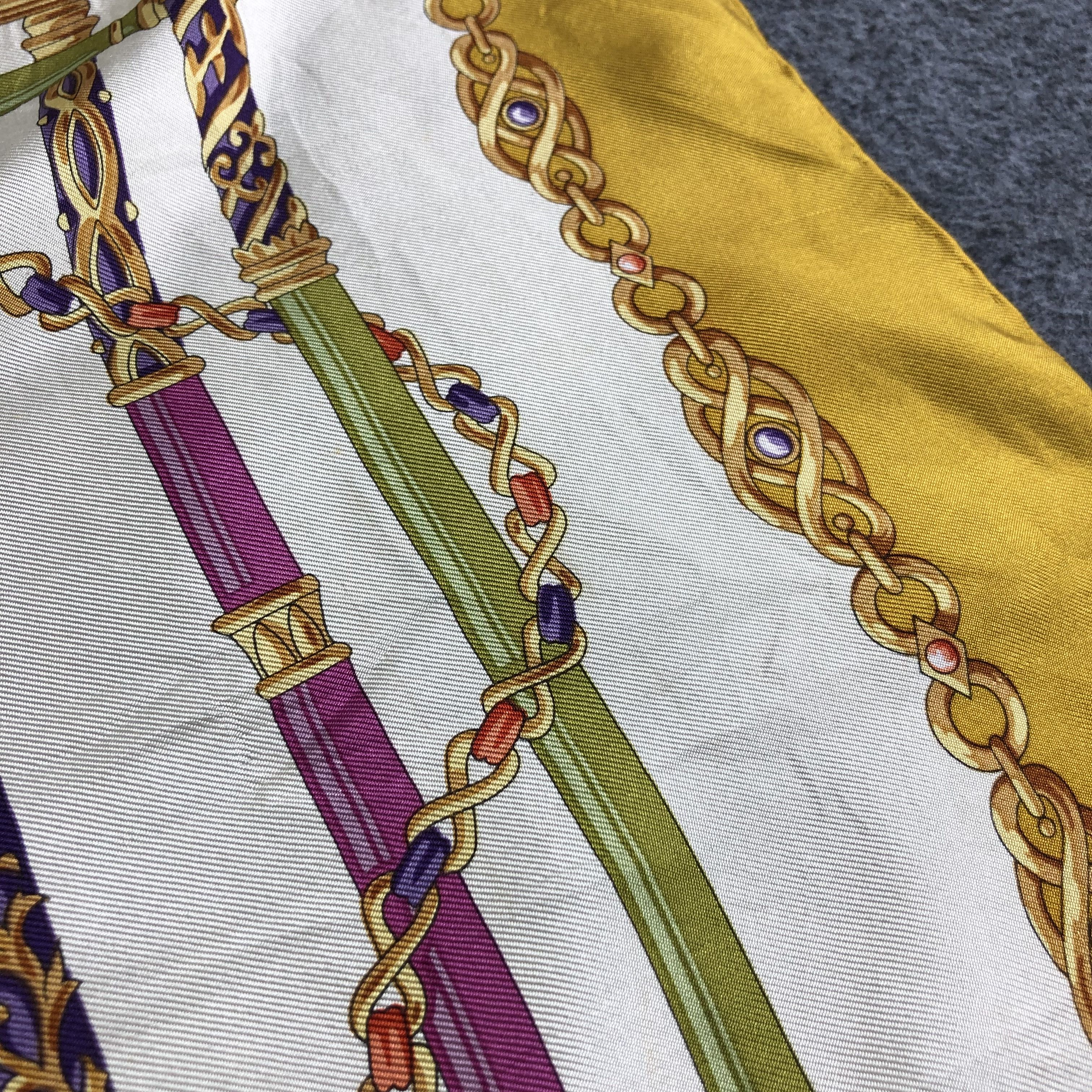 Lancel Vintage Lancel Baroque Silk Scarf M422 Size ONE SIZE - 11 Thumbnail