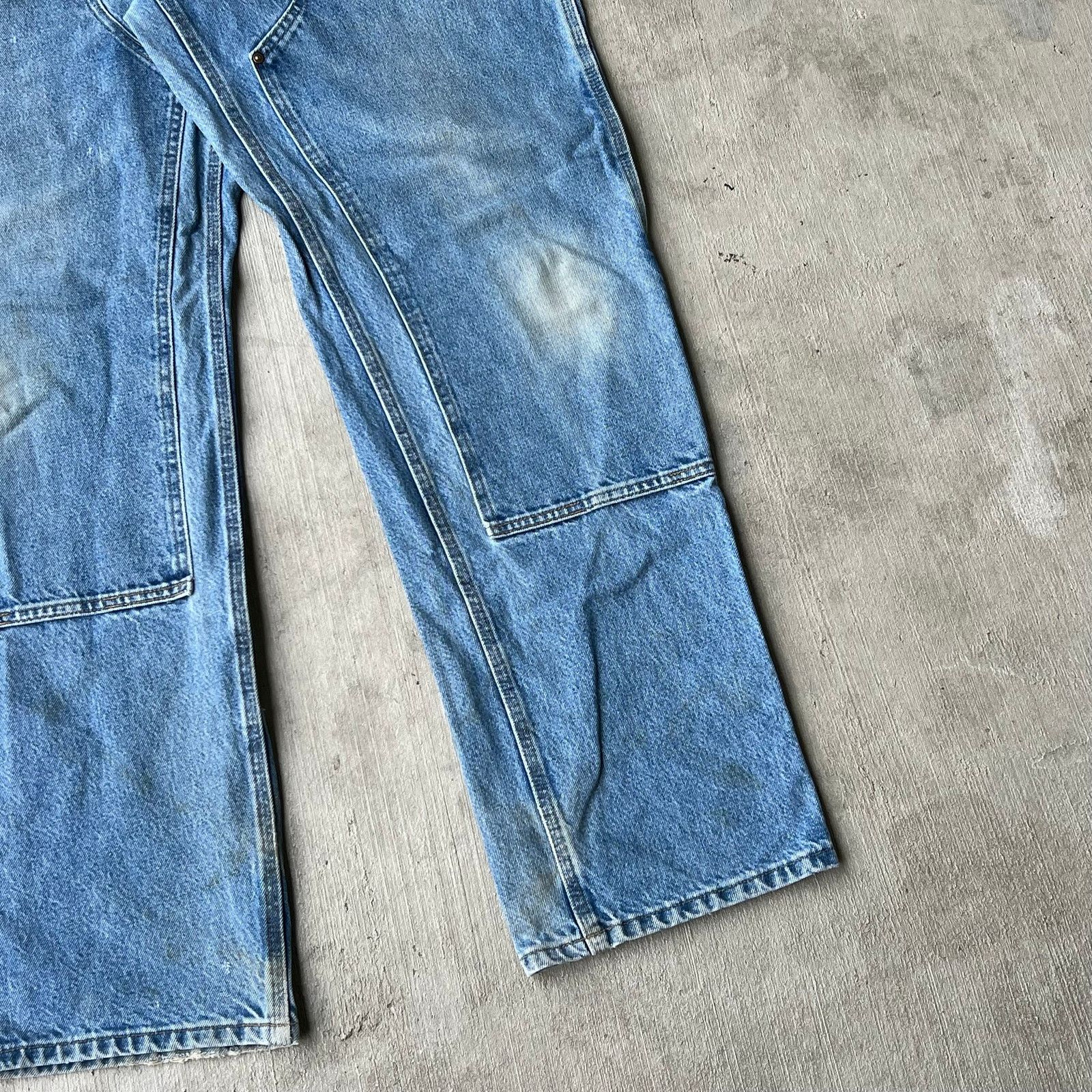Carhartt × Vintage Carhartt blue denim jeans double knee work carpenter pants Size US 36 / EU 52 - 8 Thumbnail