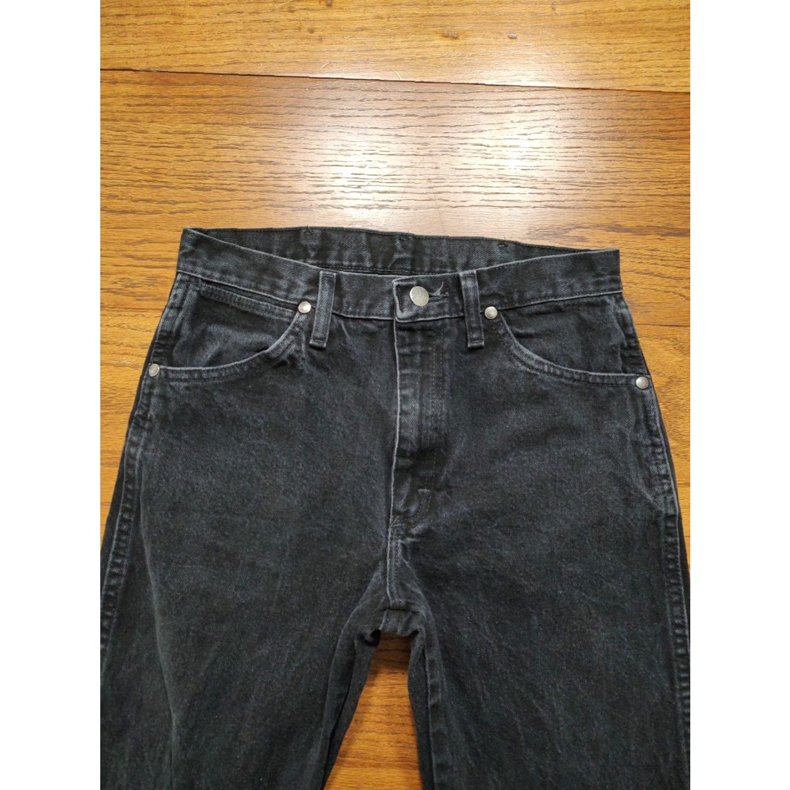 Wrangler VINTAGE Wrangler Silver Edition Jeans Mens 28X31 Black Cowboy Cut Regular Fit Denim Cotton 5-Pocket USA Cowboy Shirt? Size US 28 / EU 44 - 4 Thumbnail