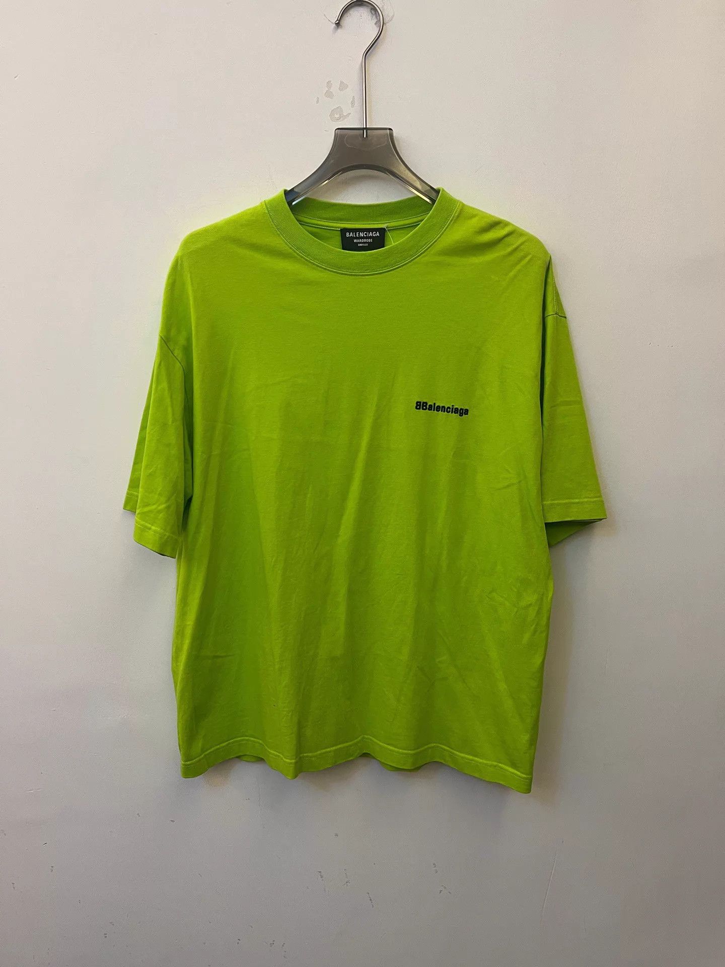 Balenciaga Balenciaga SS22 Logo Embroidered Crew Green Tee S Size US S / EU 44-46 / 1 - 1 Thumbnail