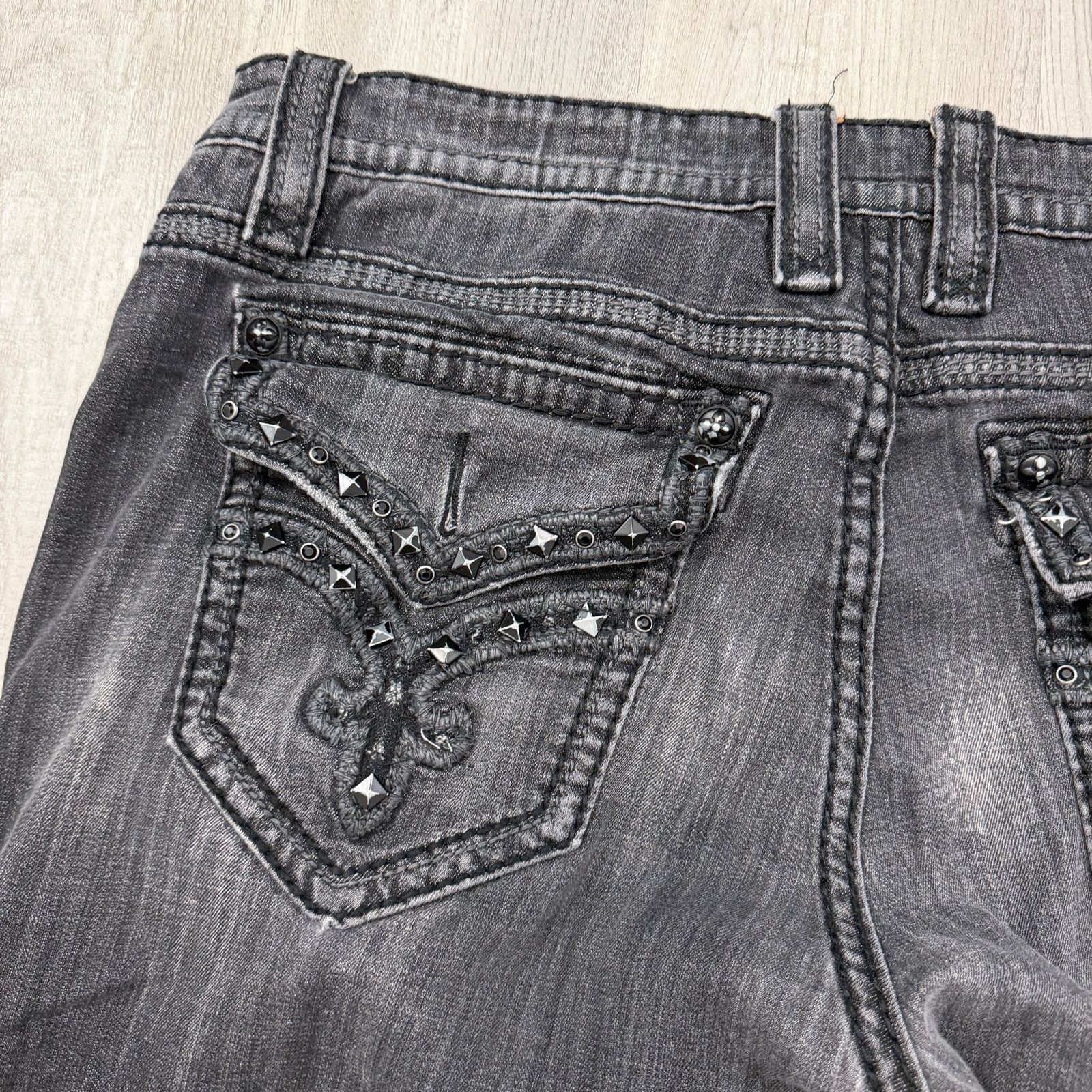Rock Revival Rock Revival Ben Biker Jeans Men's 40 (Fits 40x33) Black Size US 40 / EU 56 - 9 Thumbnail
