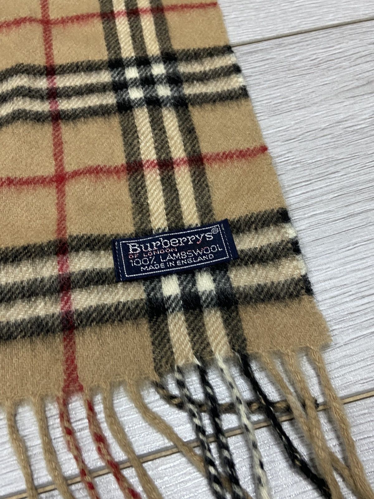 Burberry × Vintage Burberry Nova check vintage wool scarf Size ONE SIZE - 3 Thumbnail