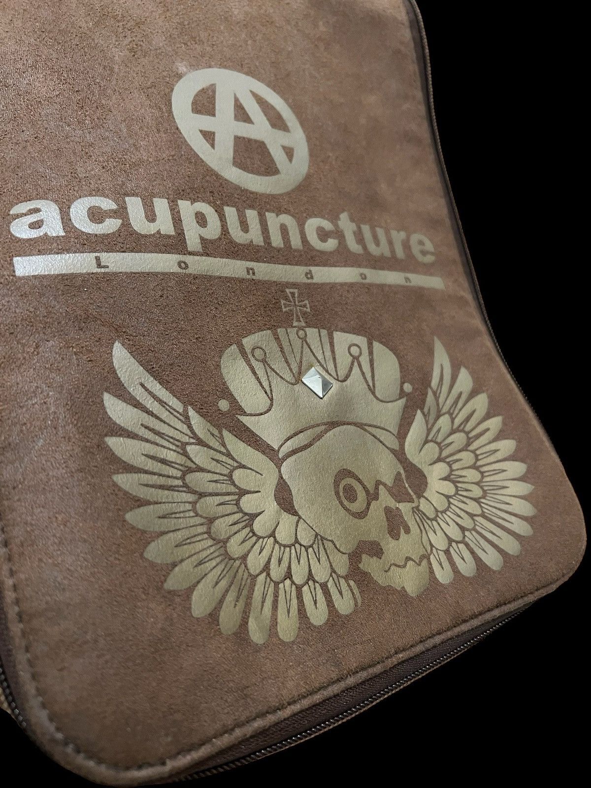 Acupuncture × If Six Was Nine × Le Grande Bleu (L.G.B.) Acupuncture anarchy brown suede mini sling bag Size ONE SIZE - 6 Thumbnail