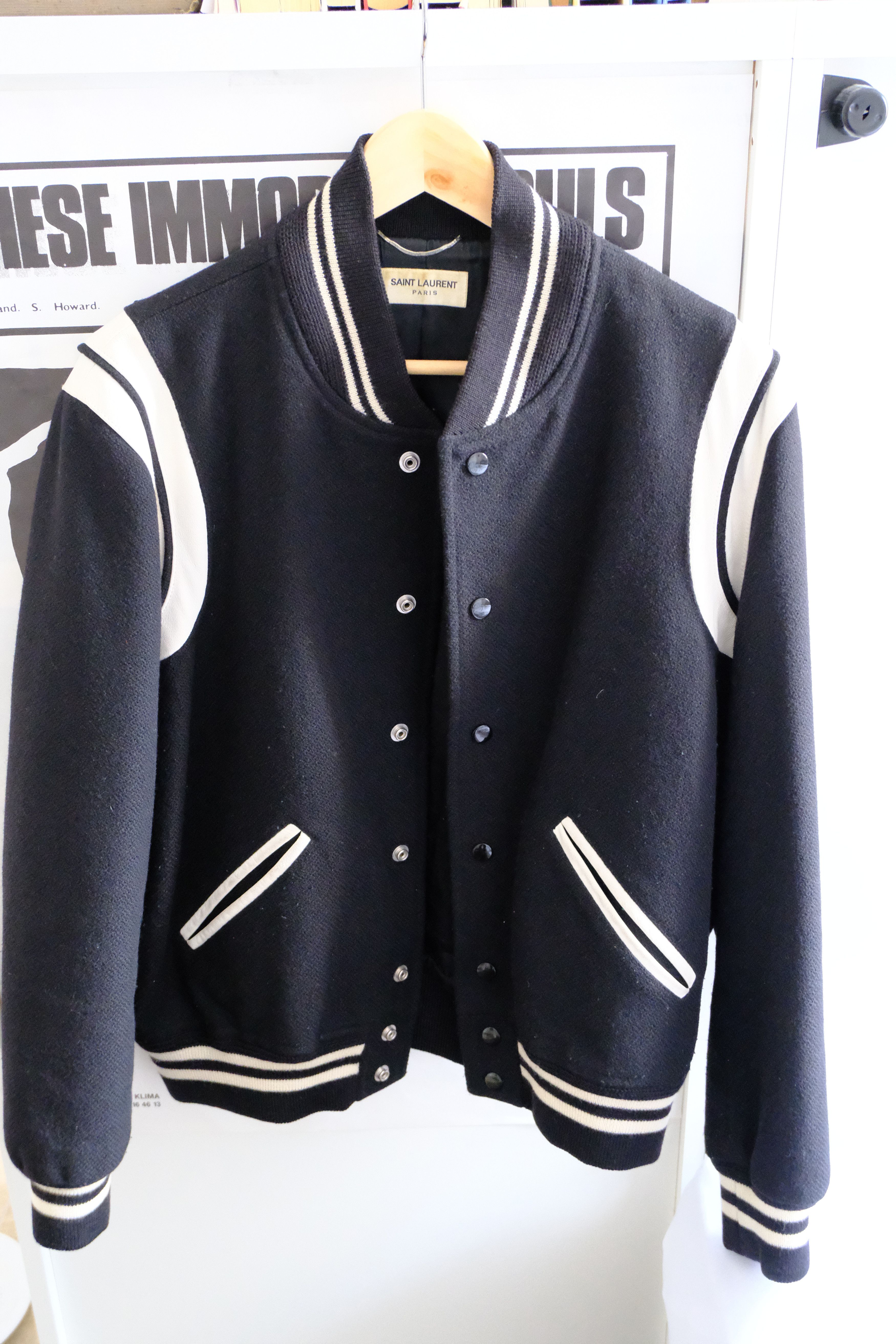 Saint Laurent Paris Teddy varsity bomber jacket Size US M / EU 48-50 / 2 - 3 Thumbnail