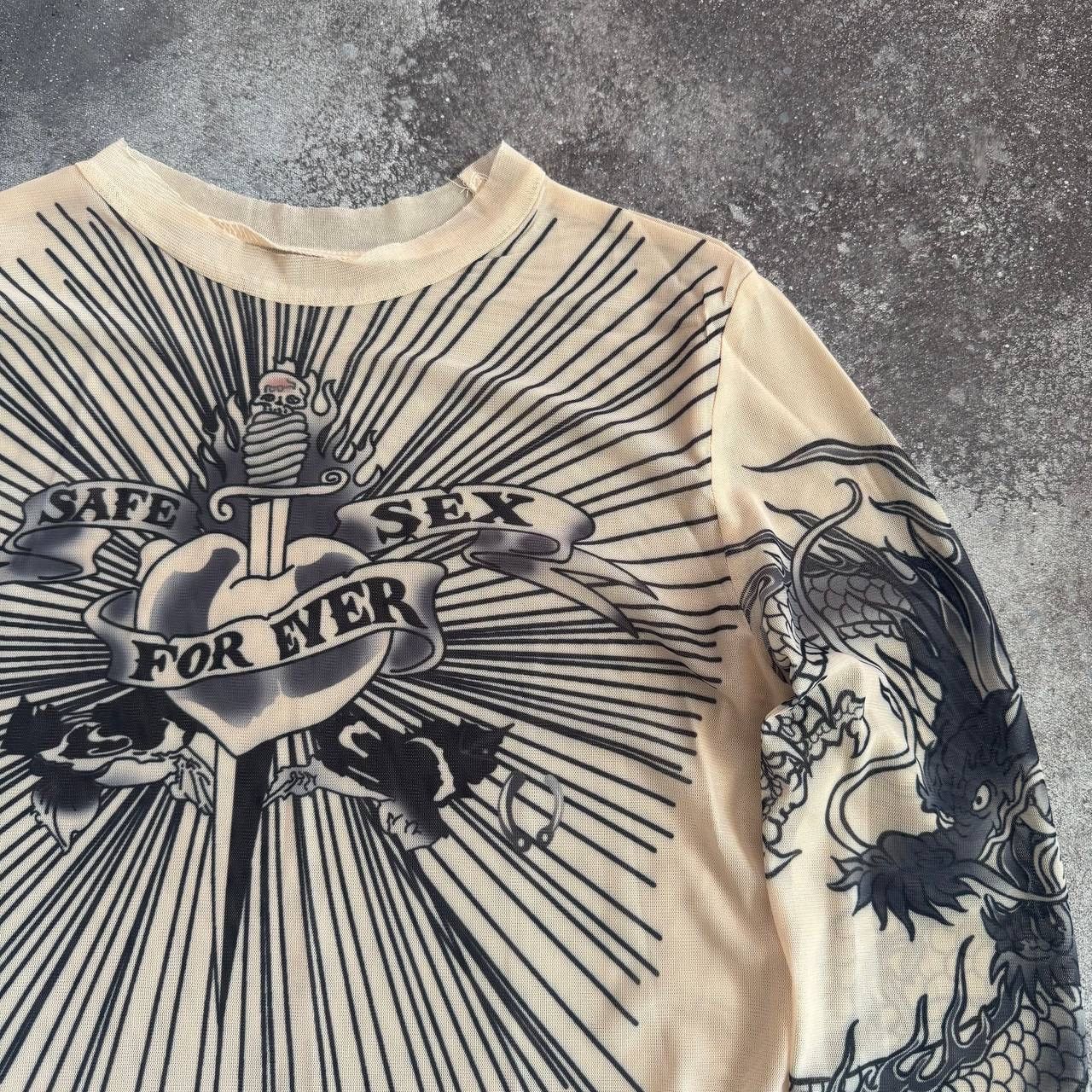 20471120 Jean Paul Gaultier Style Vintage Mesh Long Sleeve Top Size S / US 4 / IT 40 - 4 Thumbnail