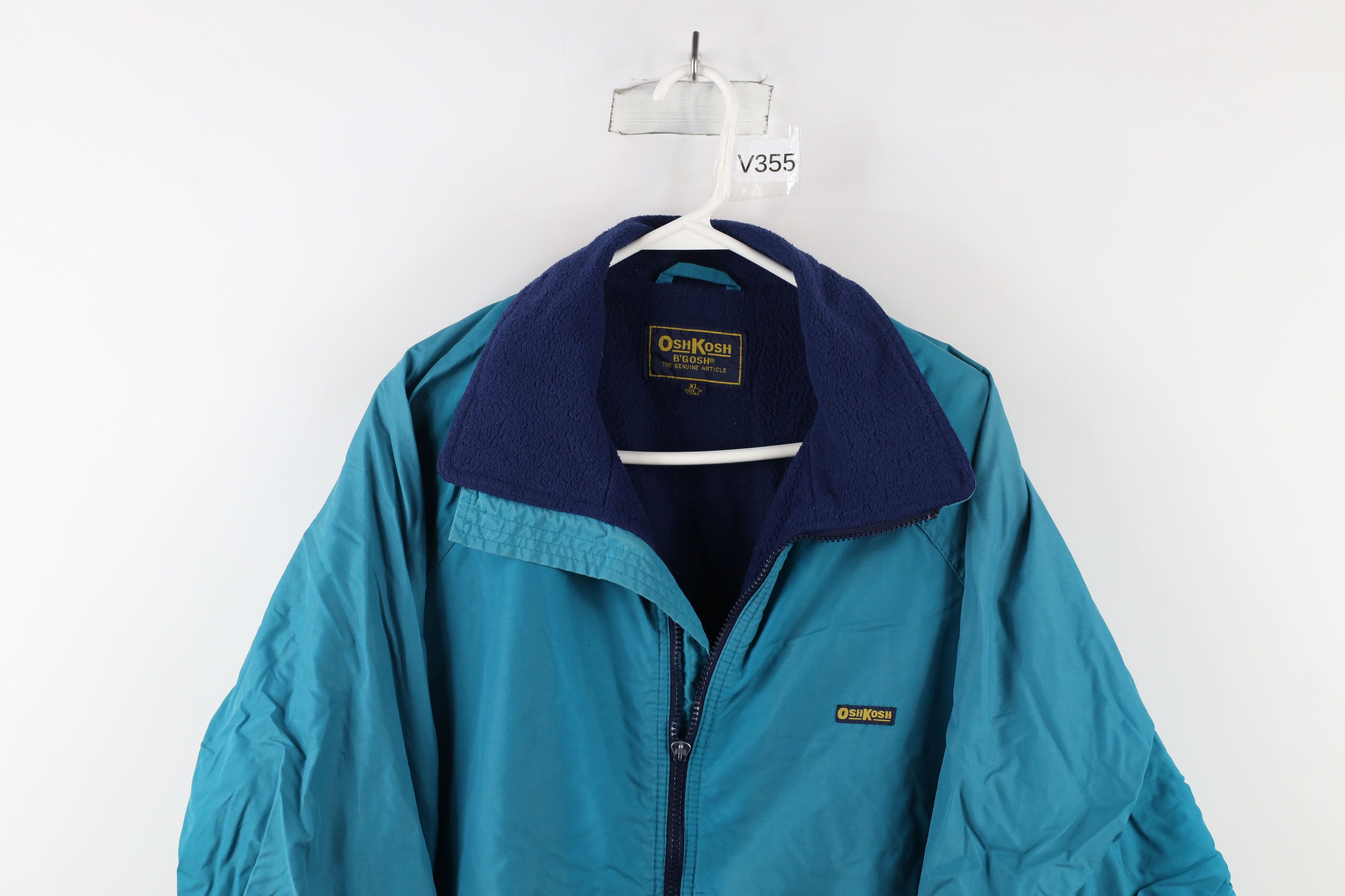 Vintage Vintage 90s OshKosh B'Gosh Fleece Lined Bomber Jacket Teal Size US XL / EU 56 / 4 - 2 Thumbnail