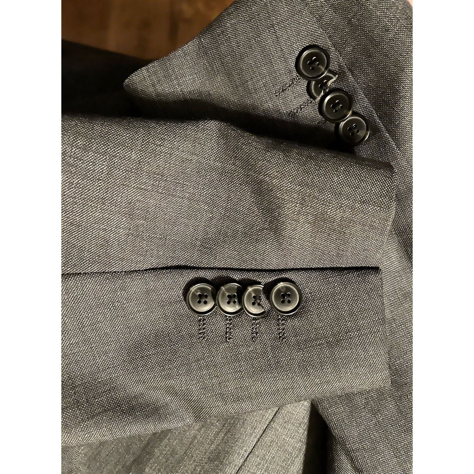 Theory Theory Commissioner Gray Wool Blazer Suit Jacket Coat Men's 44R Darker Charcoal Size 44R - 4 Thumbnail