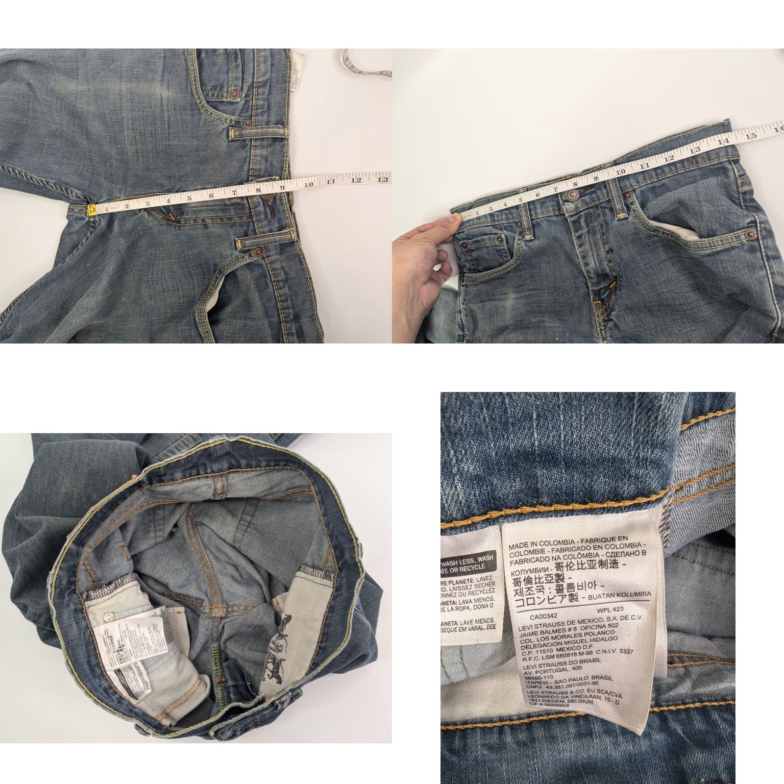 Levi's Levi's Jeans Slim Levi's 511 28x29 511 Slim Jeans Men 28x29 Distressed Blue Denim 5-Pocket Button Zip Size US 28 / EU 44 - 8 Thumbnail