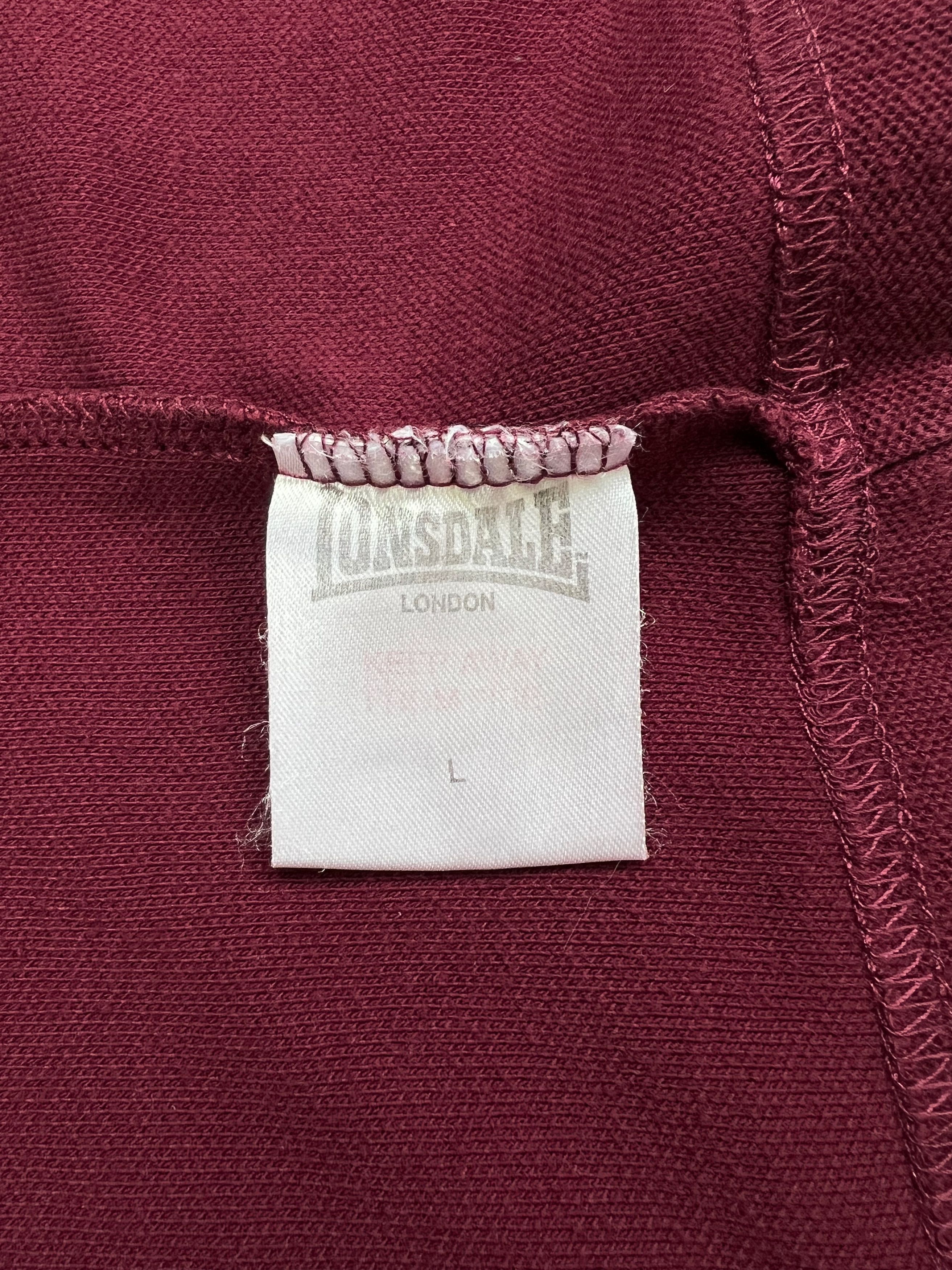 Lonsdale Lonsdale London Burgundy Polo Shirt Embroidered Logo Size US M / EU 48-50 / 2 - 14 Thumbnail