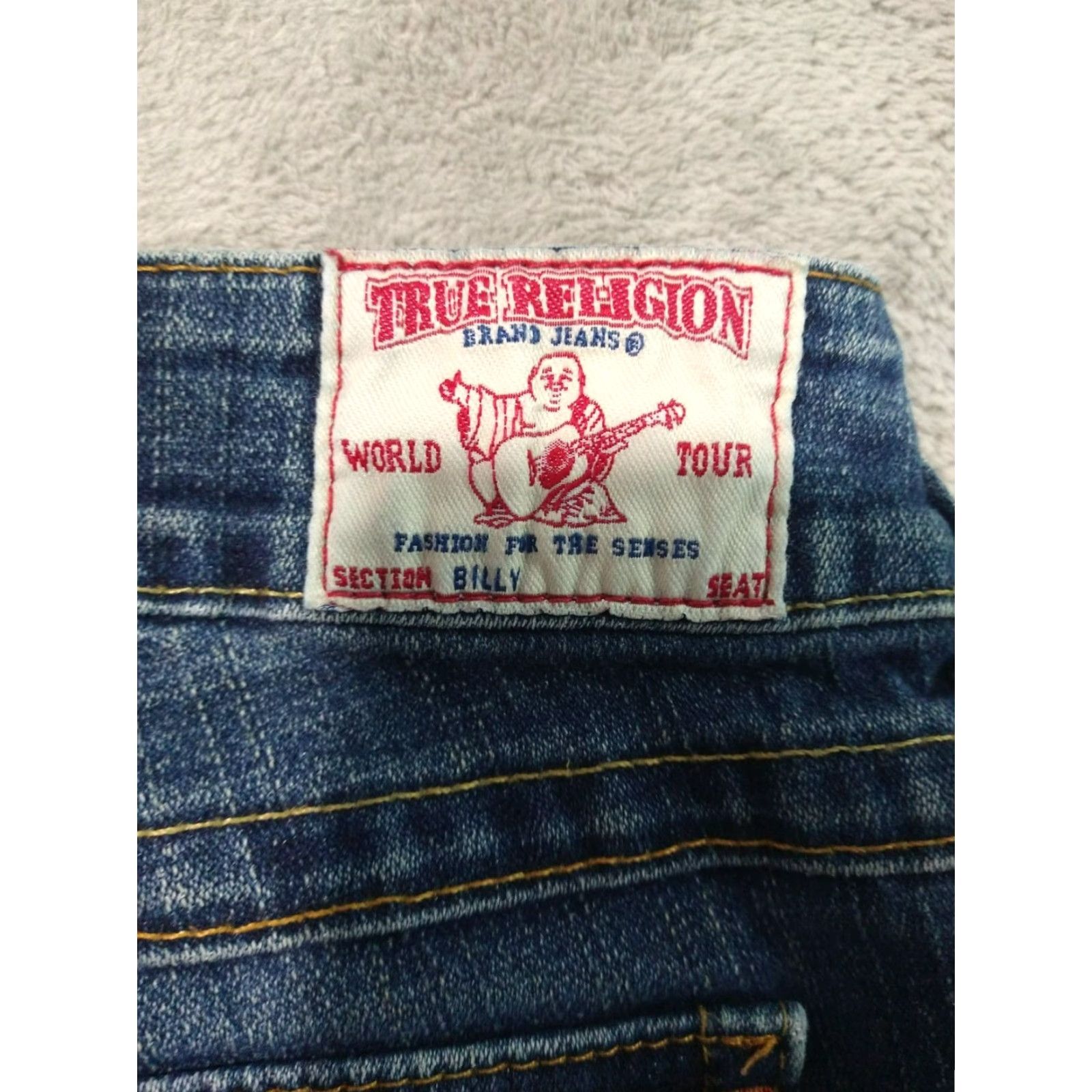 True Religion True Religion Jeans Women 27 Blue Denim Billy Straight Leg Low Rise Flap Pockets Size 27" / US 4 / IT 40 - 3 Thumbnail