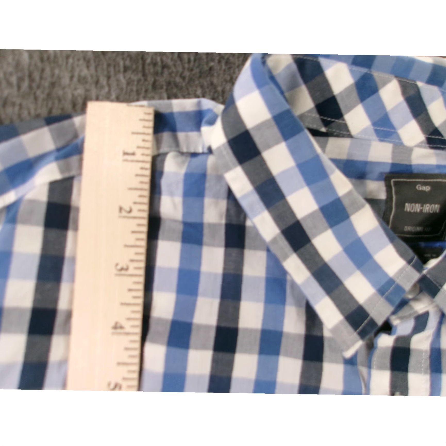 Gap VINTAGE GAP Dress Shirt Men XL Blue Plaid Non-Iron Business Casual Office Wear Size US XL / EU 56 / 4 - 4 Thumbnail