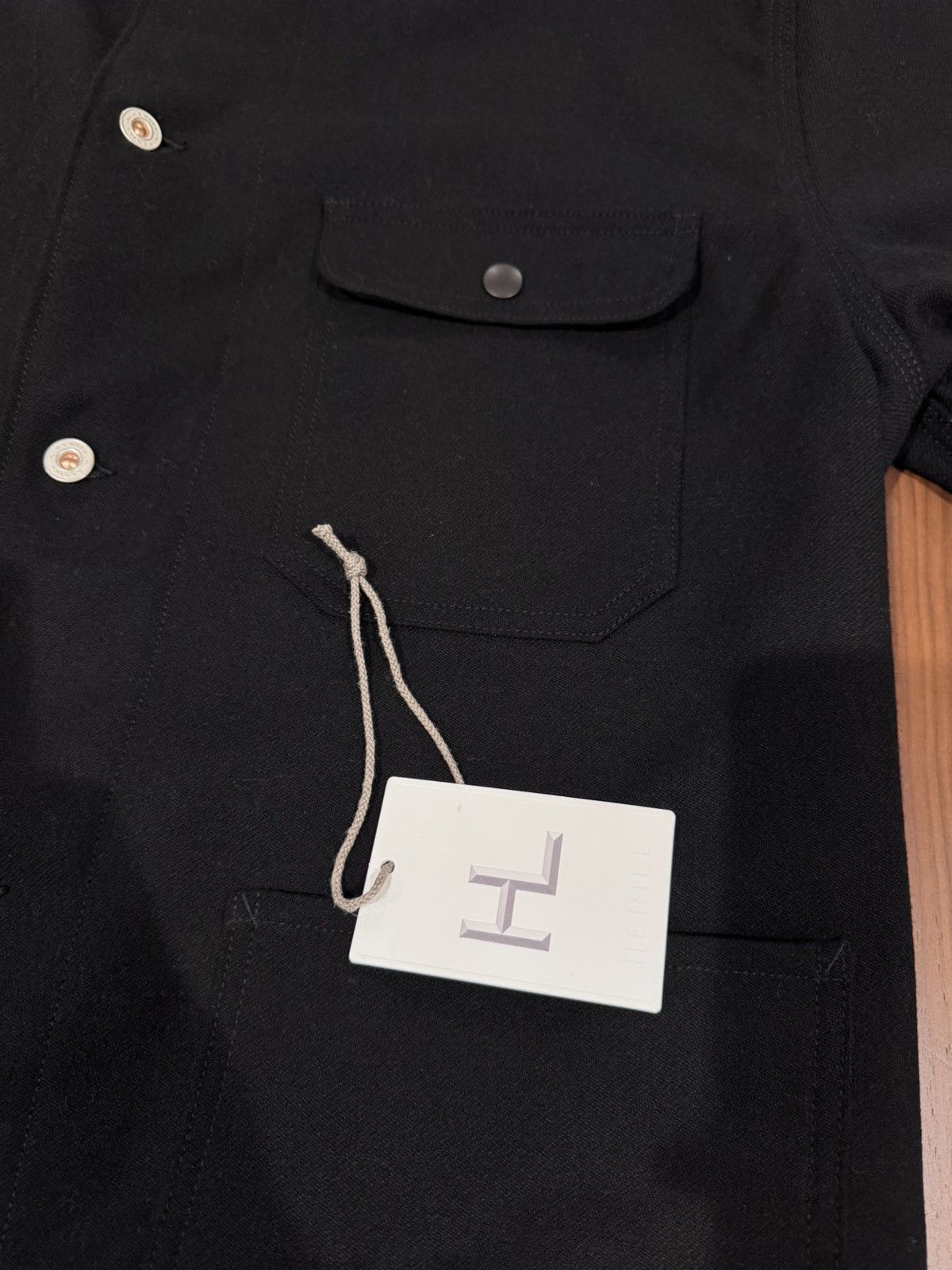Herill Herill Black Sheep Wool Railroad Chore Jacket XL (4) Japan Size US XL / EU 56 / 4 - 12 Thumbnail