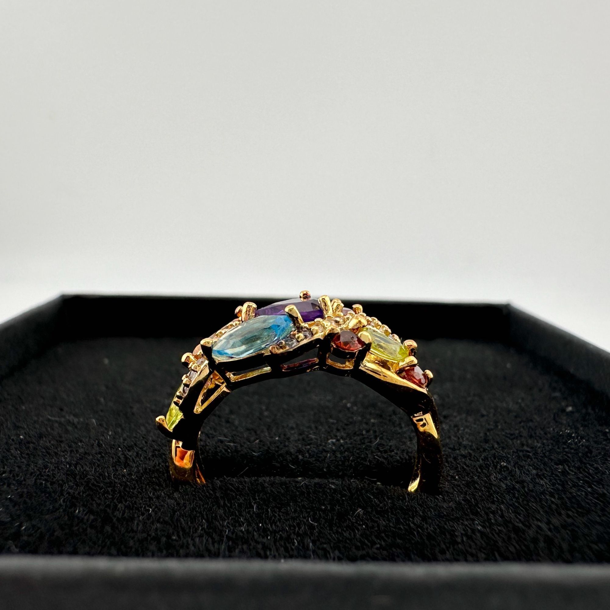 Other Colorful Gemstone Bouquet Ring in Sterling Silver Goldplate Size ONE SIZE - 12 Thumbnail