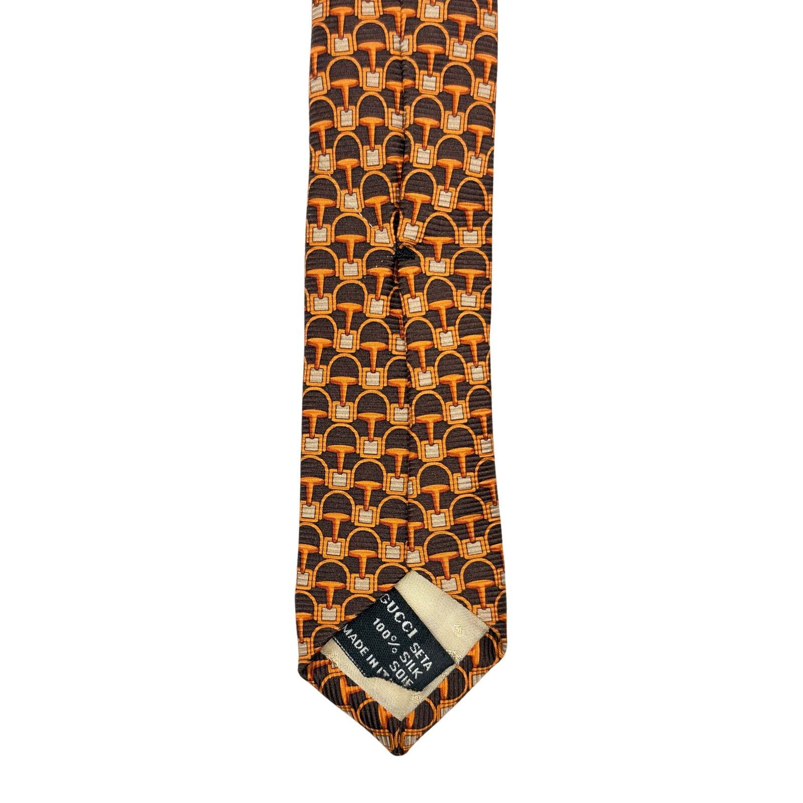 Gucci Gucci Vintage Abstract Pattern Tie Size ONE SIZE - 9 Thumbnail