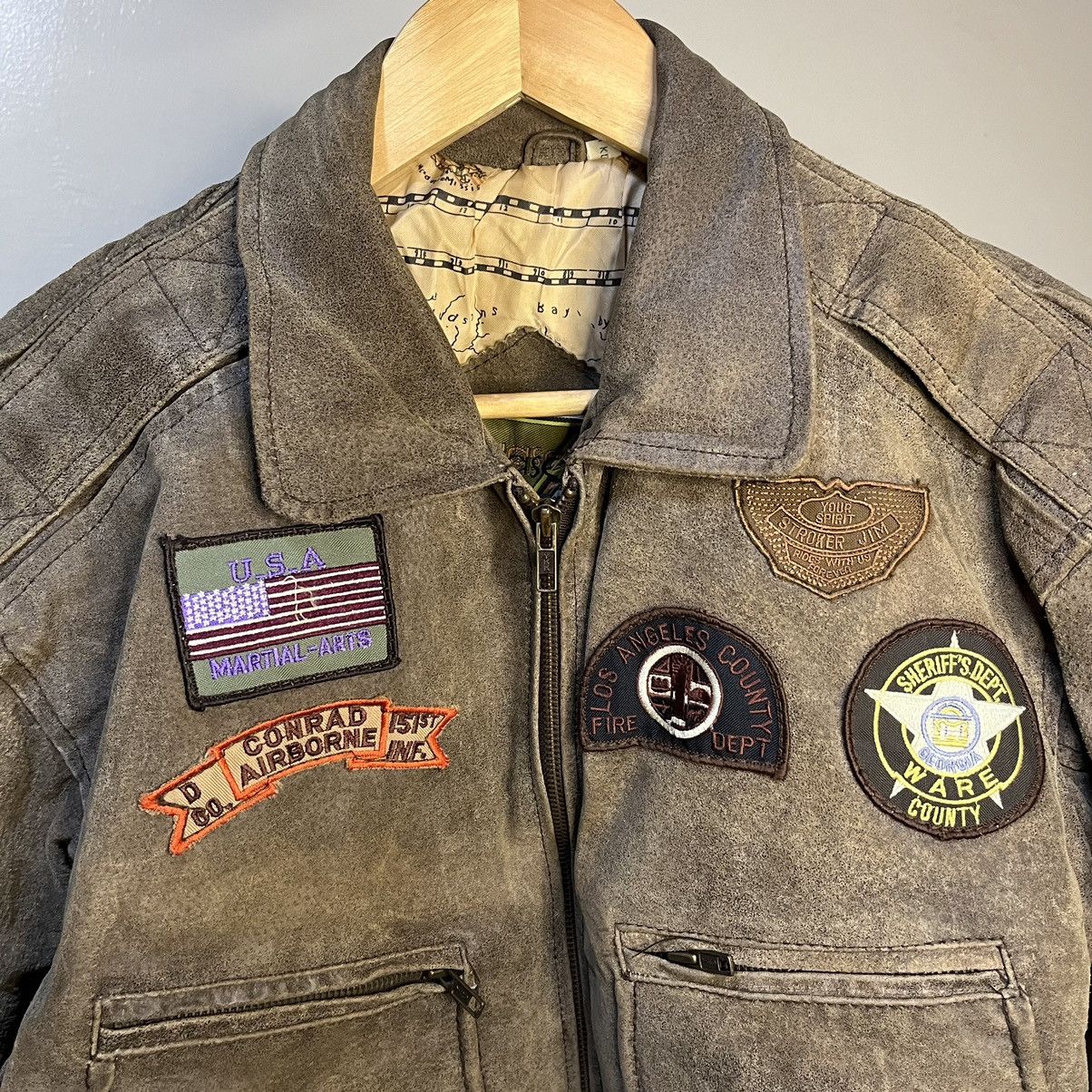 Vintage 1990's Phase 2 U.S Military Genuine Leather Flight Jacket Size US XL / EU 56 / 4 - 2 Thumbnail