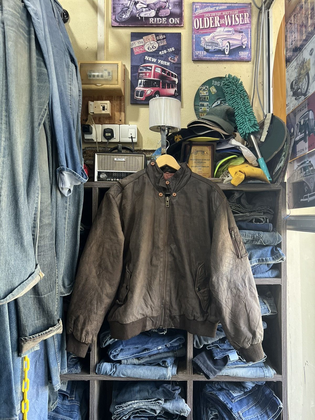 Other 🔥Flying Club Zipper Leather Jacket Size US L / EU 52-54 / 3 - 1 Thumbnail