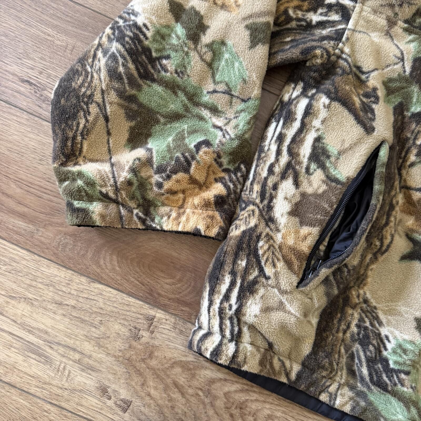 Other Vintage 90s Duxbak Camo Fleece Quarter Zip Reversible Jacket Size US L / EU 52-54 / 3 - 12 Thumbnail