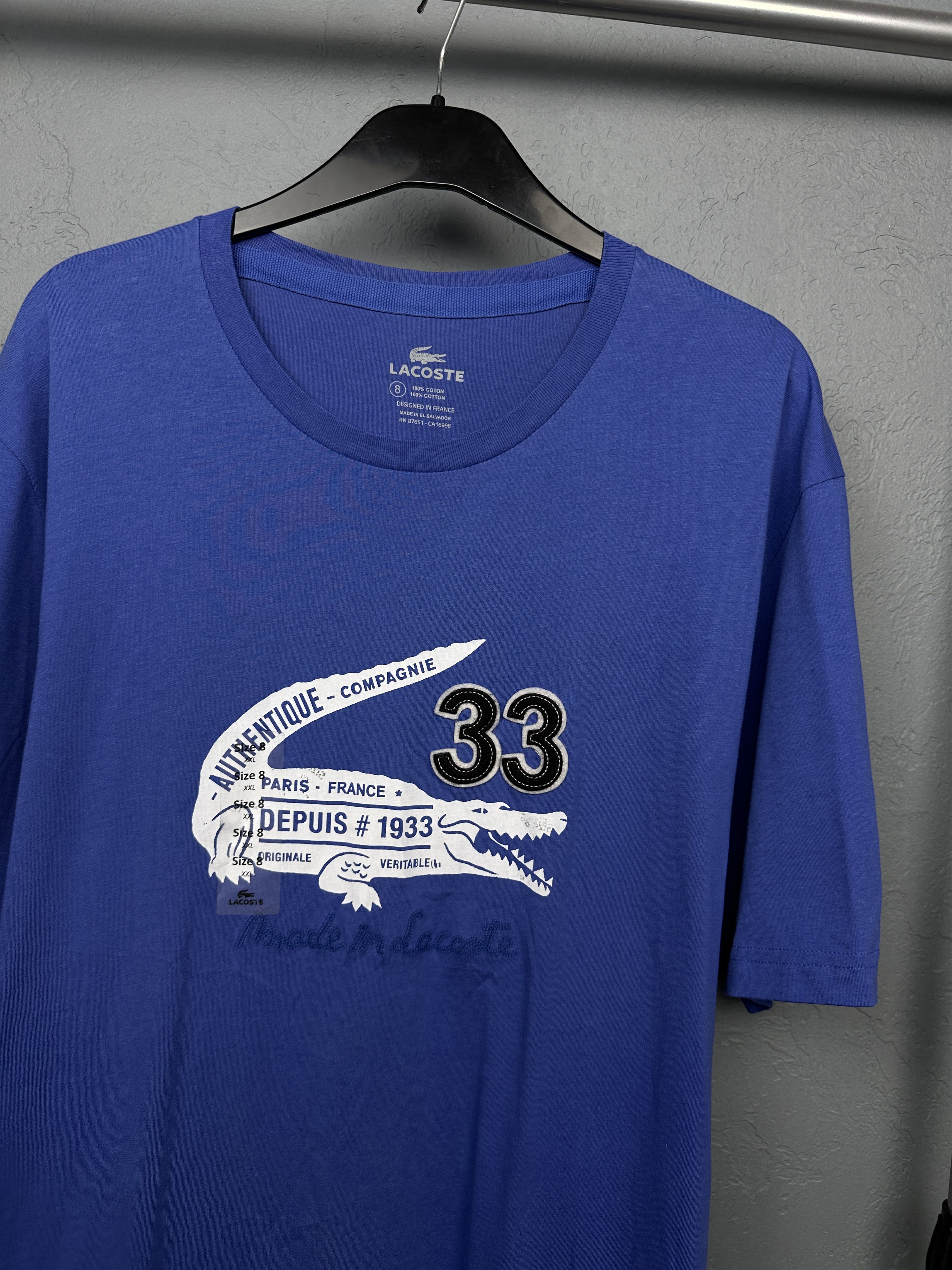 Lacoste Lacoste Mens Big Logo T-Shirt Size US XXL / EU 58 / 5 - 2 Thumbnail